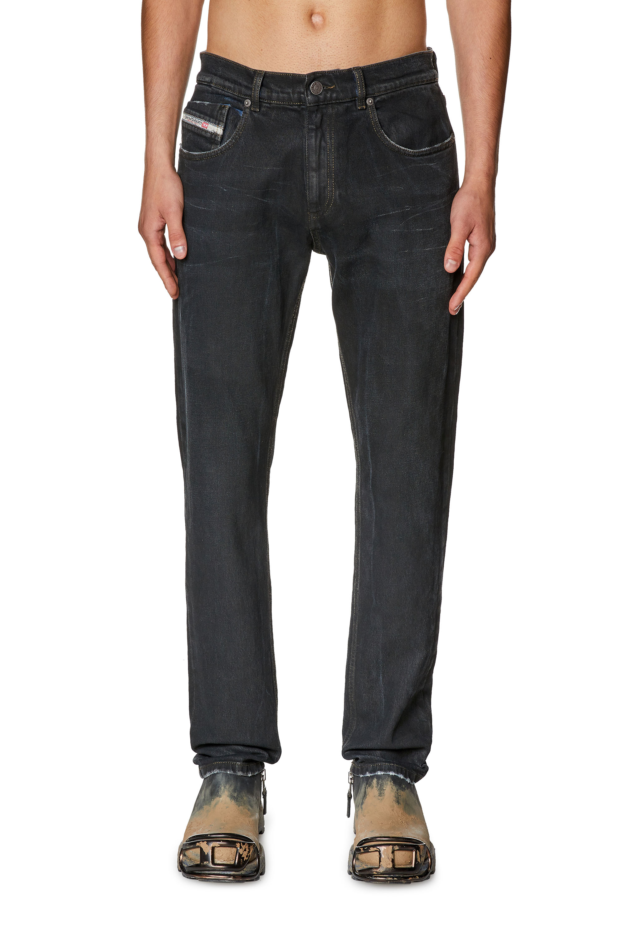 Diesel - Slim Jeans 2019 D-Strukt 0HJAU, Black/Dark grey - Image 1