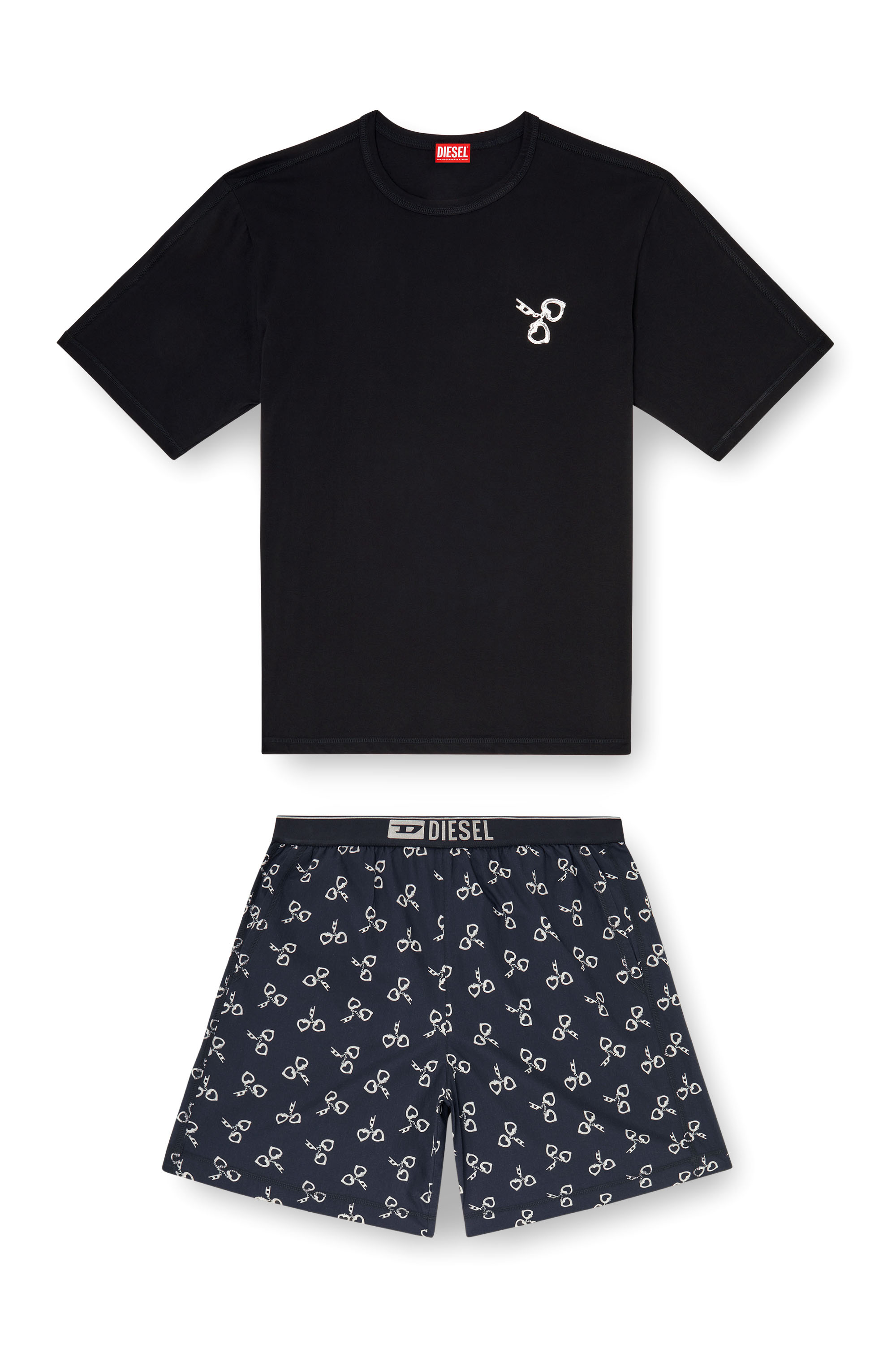 Diesel - KIT-JAMES-D-BOX, Man's Cotton pyjama set with handcuff print in null - 4