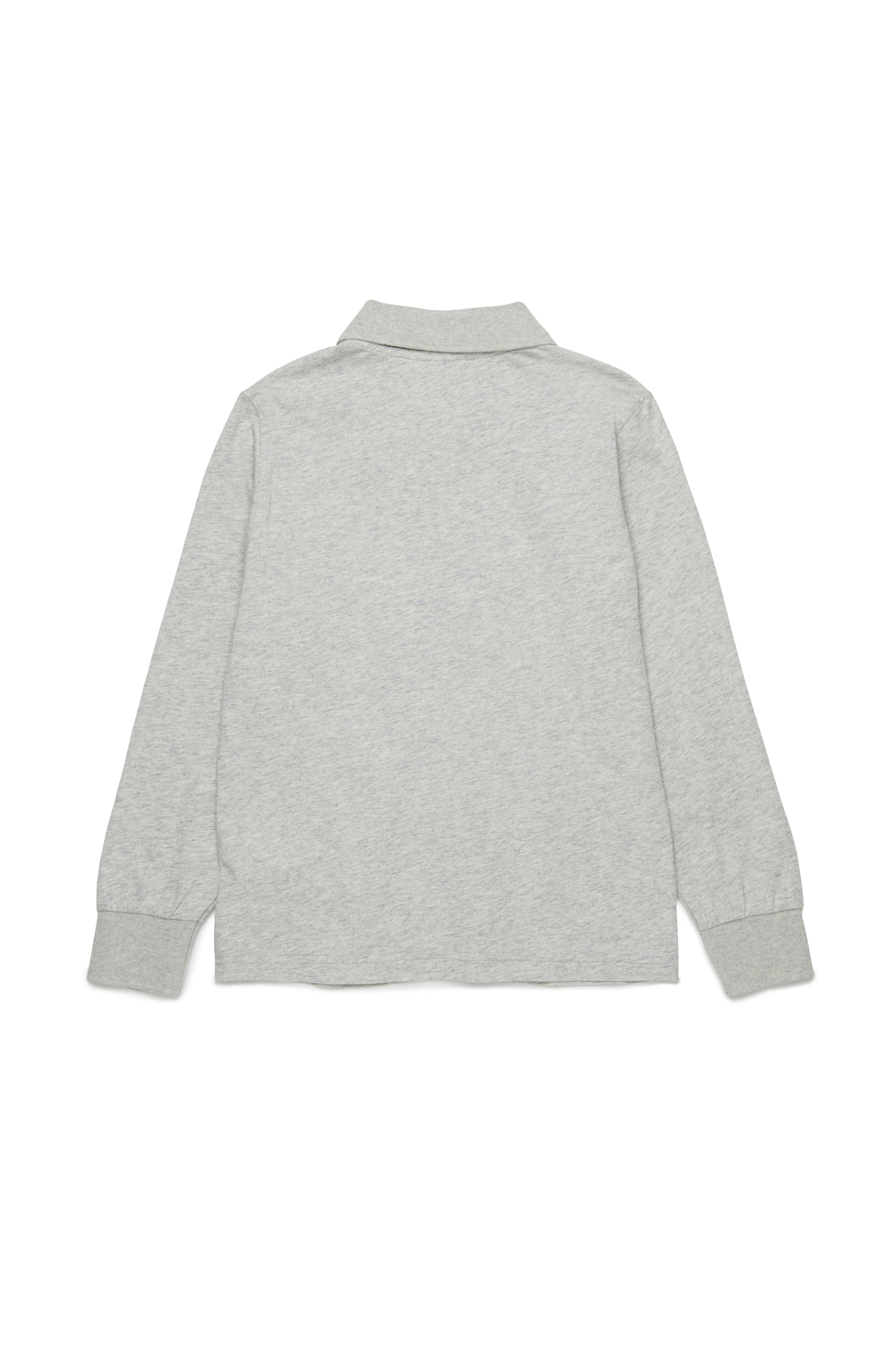 Diesel - TAKAO, Man's Cotton polo with logo in Grey - 2