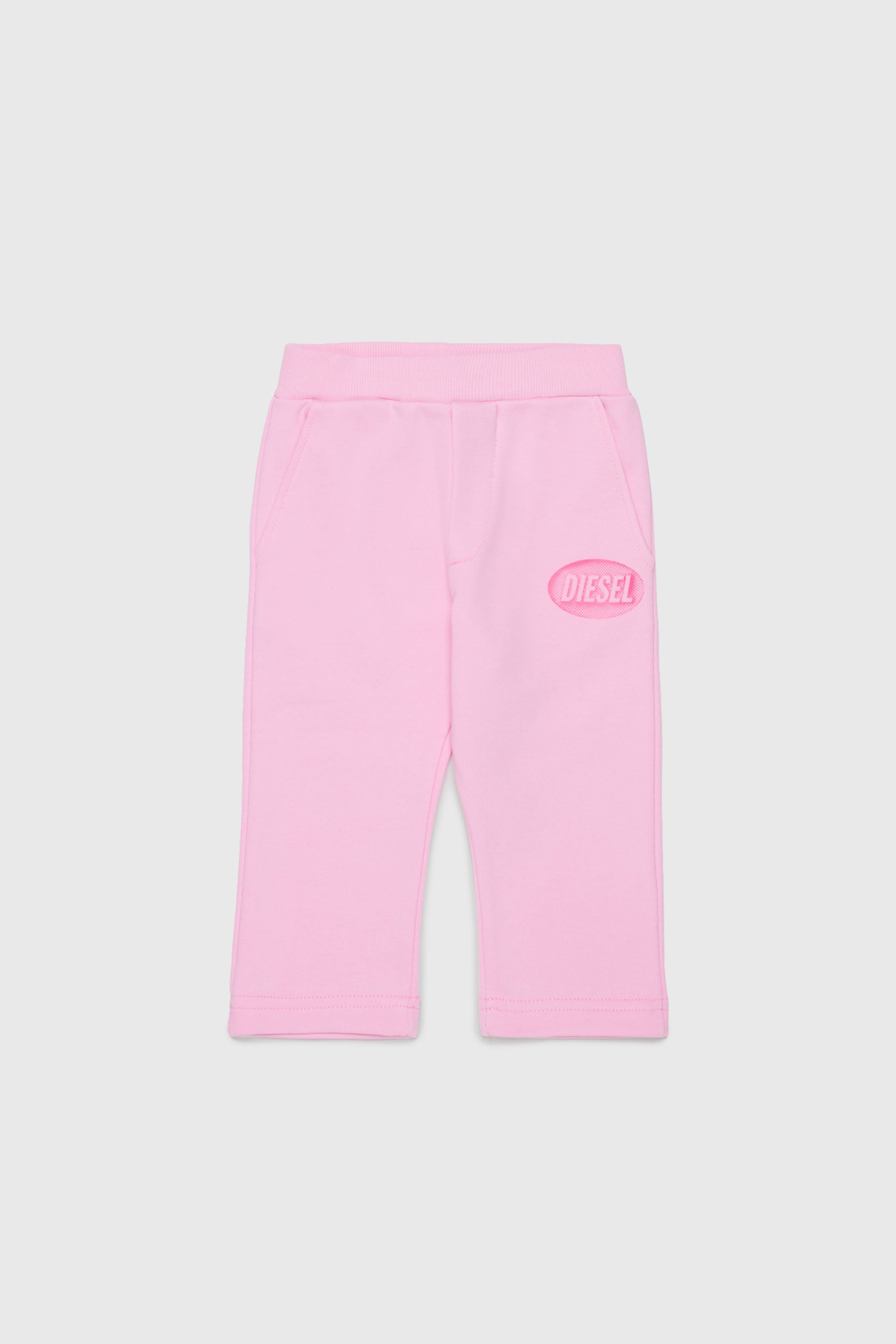 Diesel - PDSELB, Unisex's Cotton sweatpants with logo print in Pink - 1
