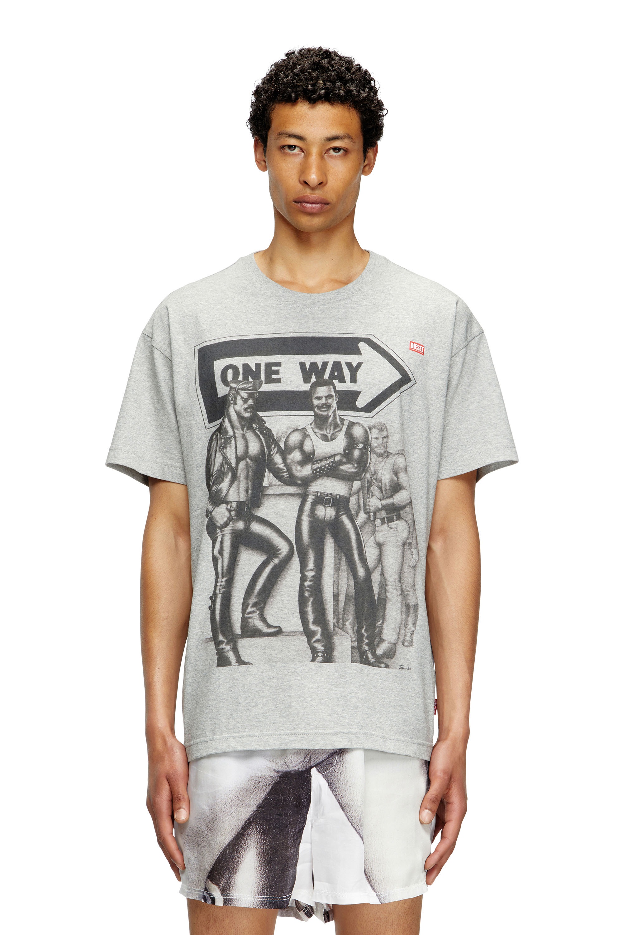 Diesel - PR-T-NORM-TOM25, Unisex's T-shirt with graphic print in Grey - 3