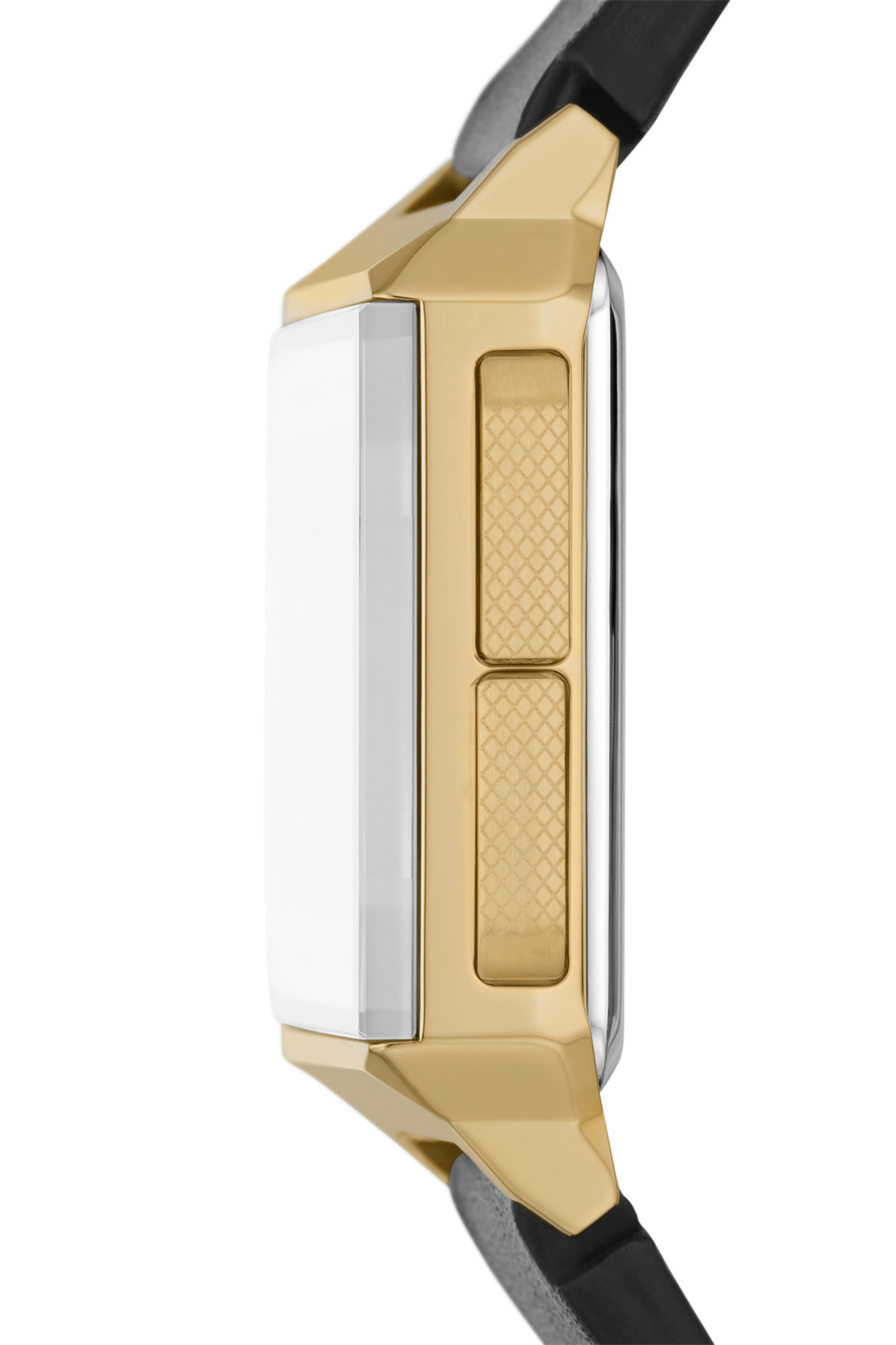 Diesel - DZ1996, Unisex's Chopped digital black leather watch in Black - 3