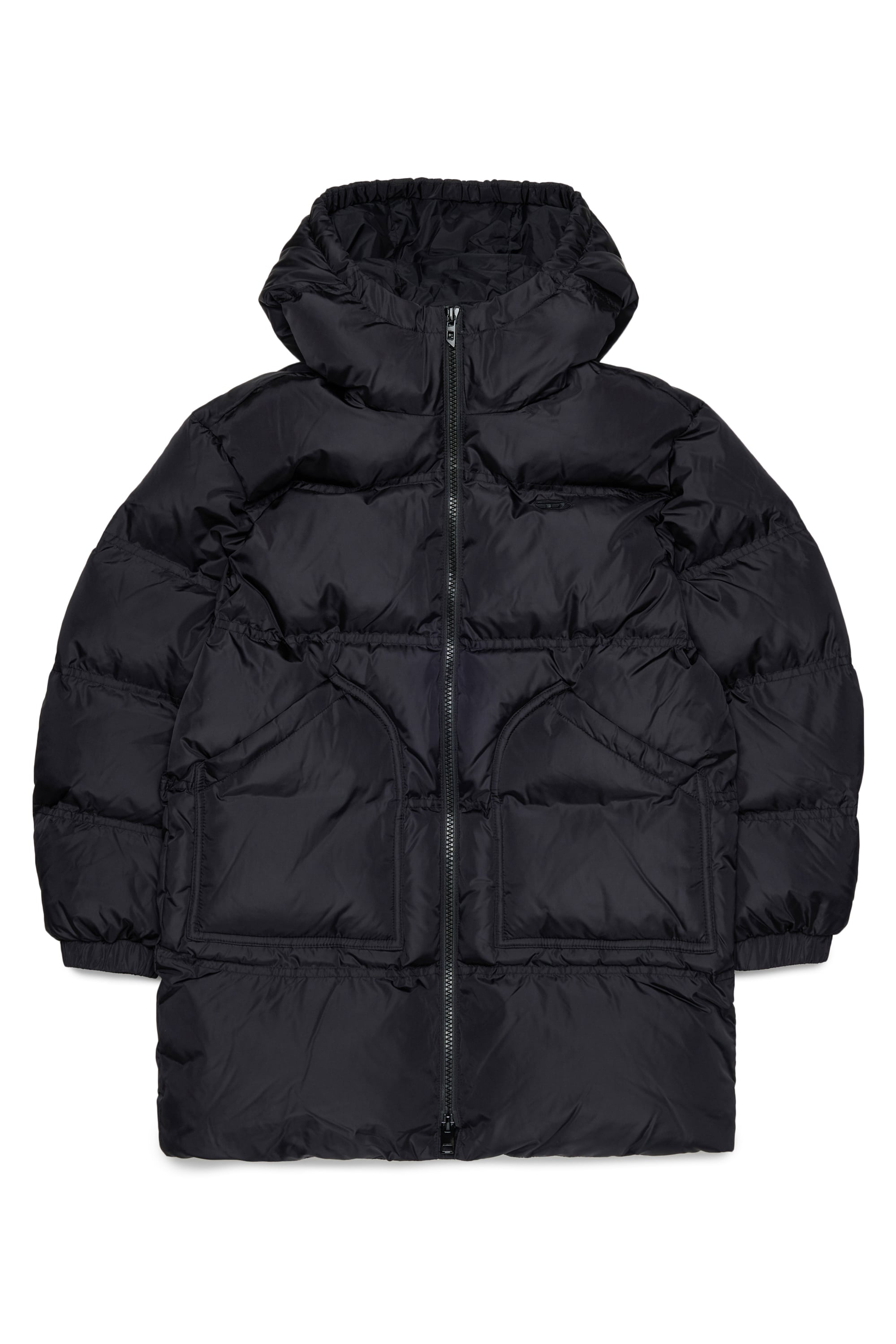 Diesel - JRIVONLONG, Unisex's Puffer coat with oversized pockets in Black - 1