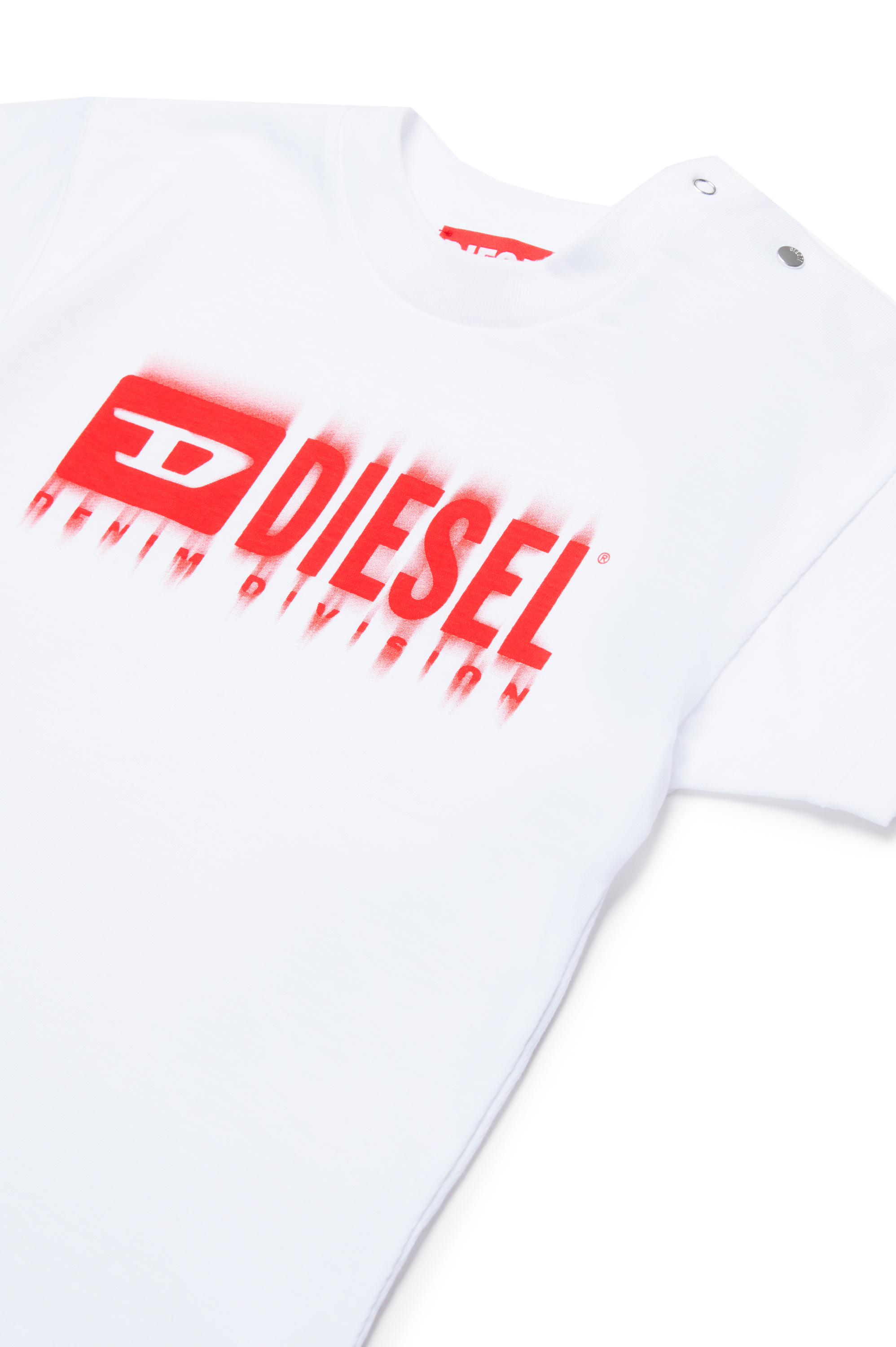 Diesel - TDIEGORL6MAB, Unisex T-shirt with smudged logo in White - Image 3