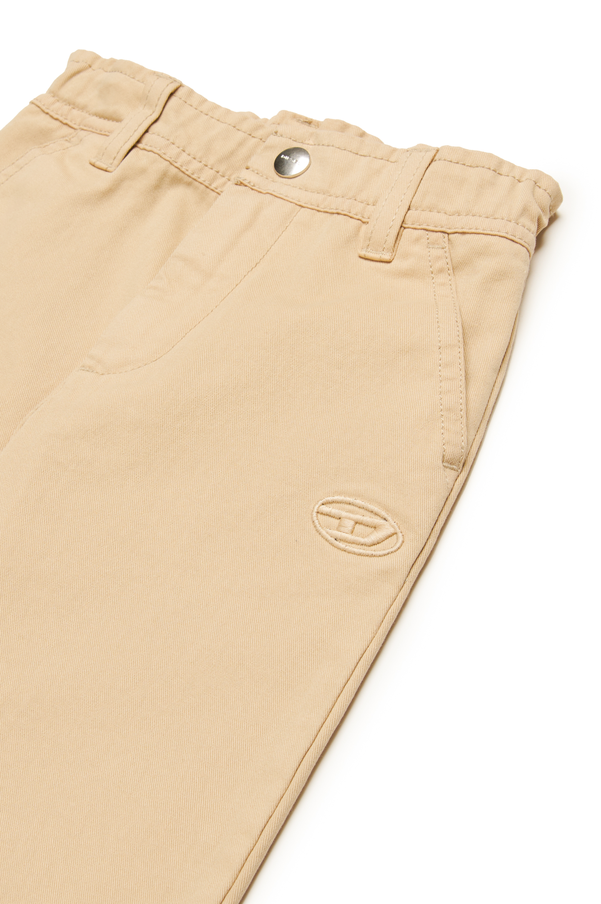 Diesel - POVVIB, Man's Chino pants in cotton gabardine in Light Brown - 3