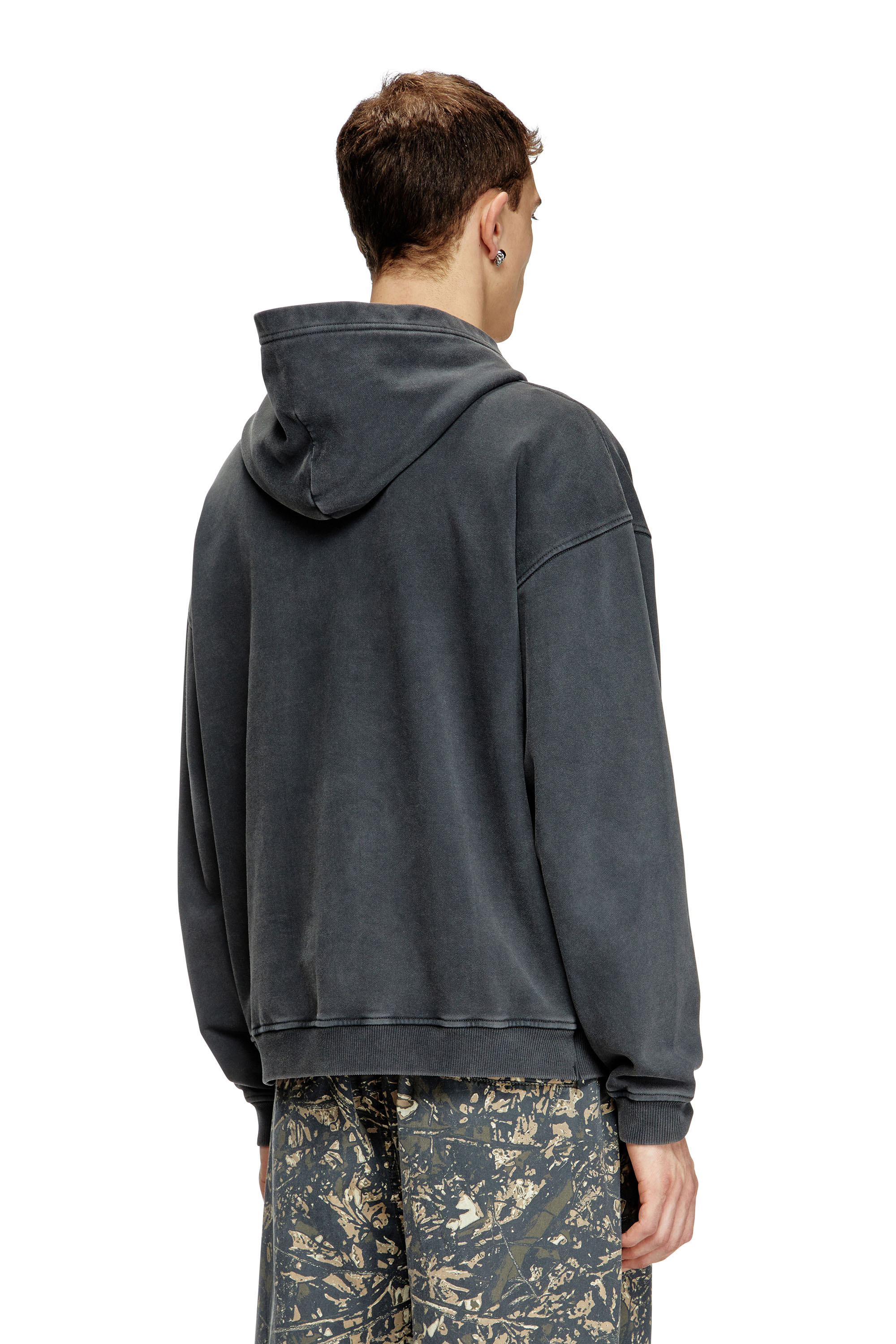 Diesel - S-BOXT-HOOD-R10, Man's Hoodie with flocked Oval D logo in null - 4