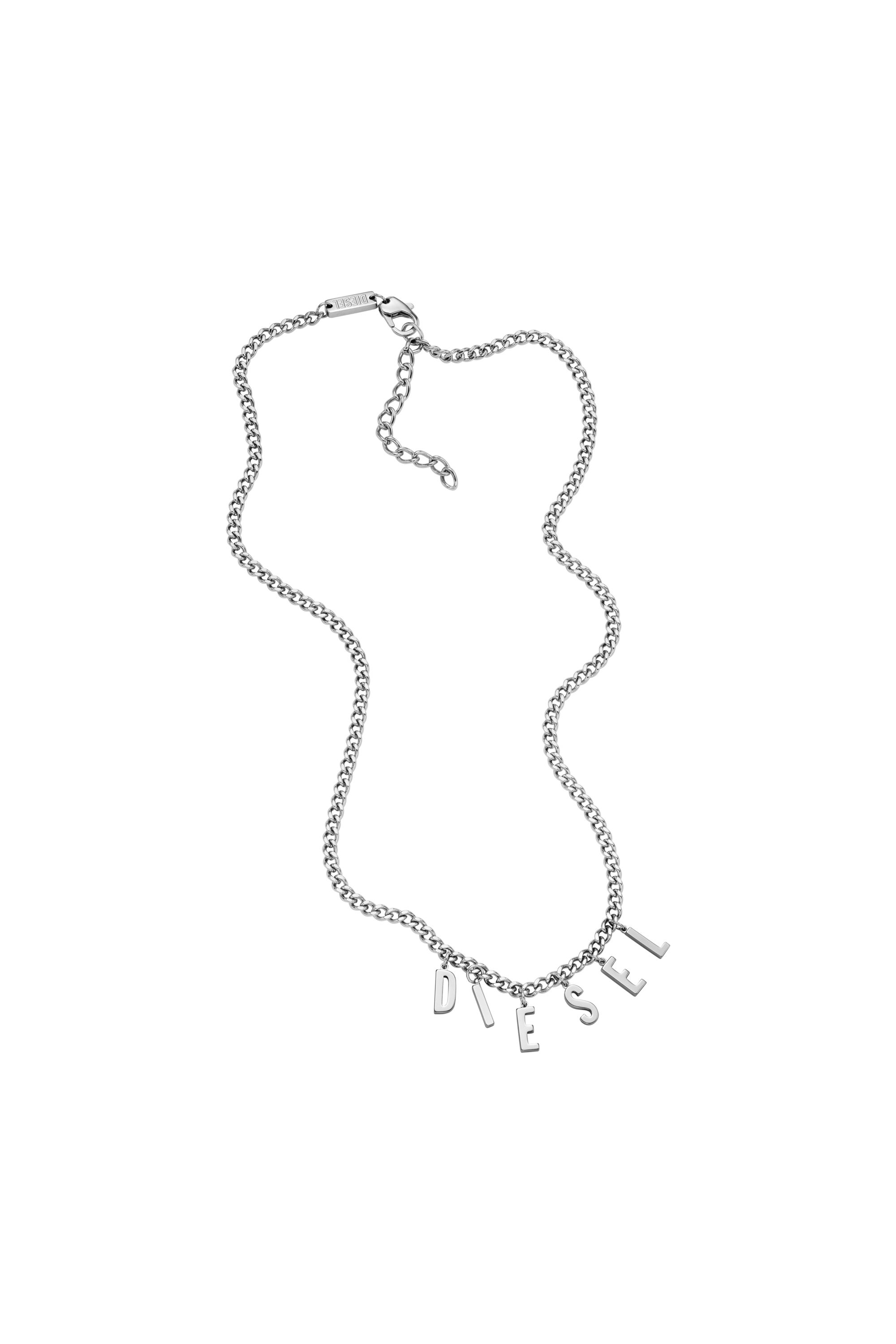 Diesel - DX1494, Unisex's Stainless steel chain necklace in Silver - 2