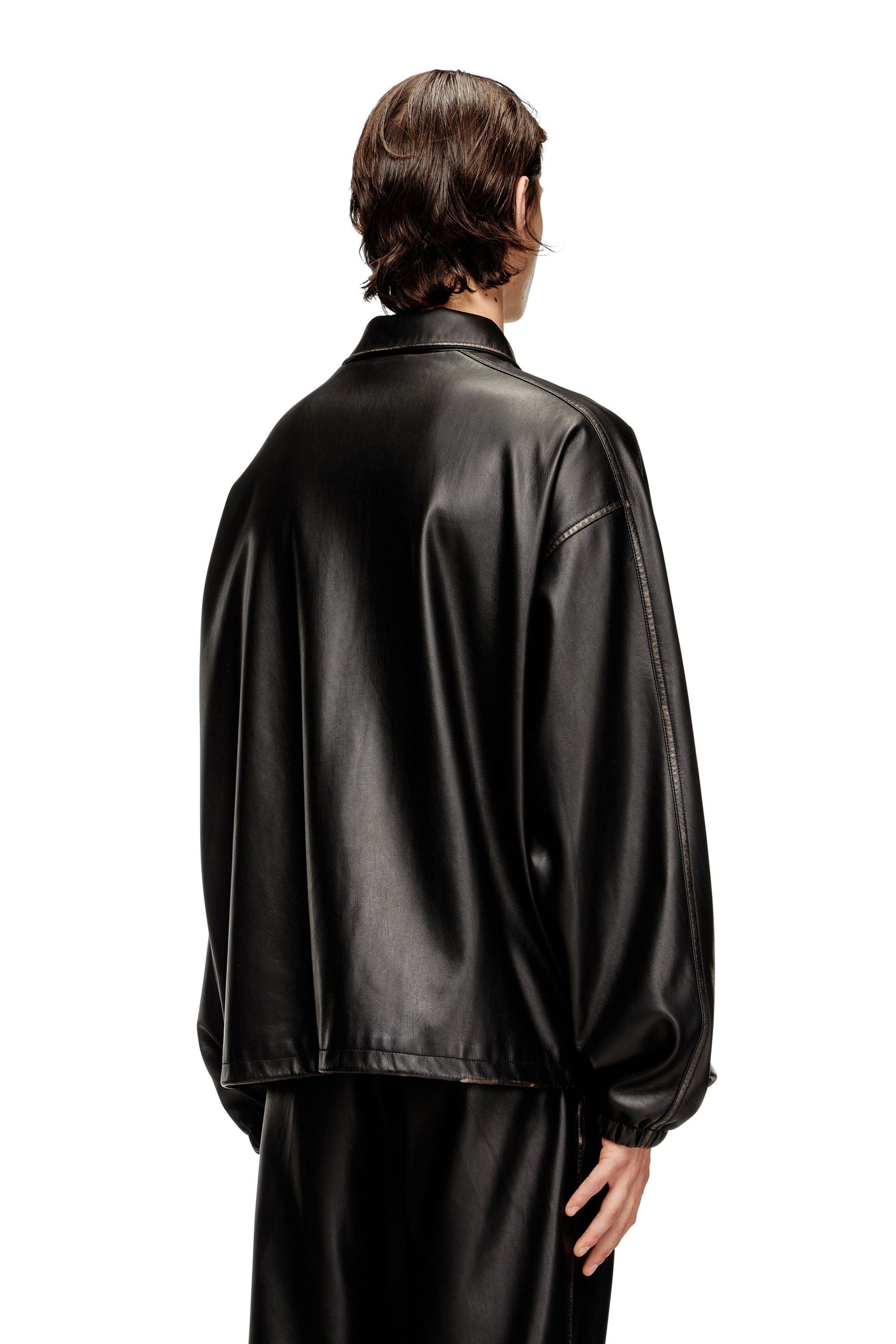 Diesel - J-AKE, Unisex's Jacket in treated technical fabric in Black - 4