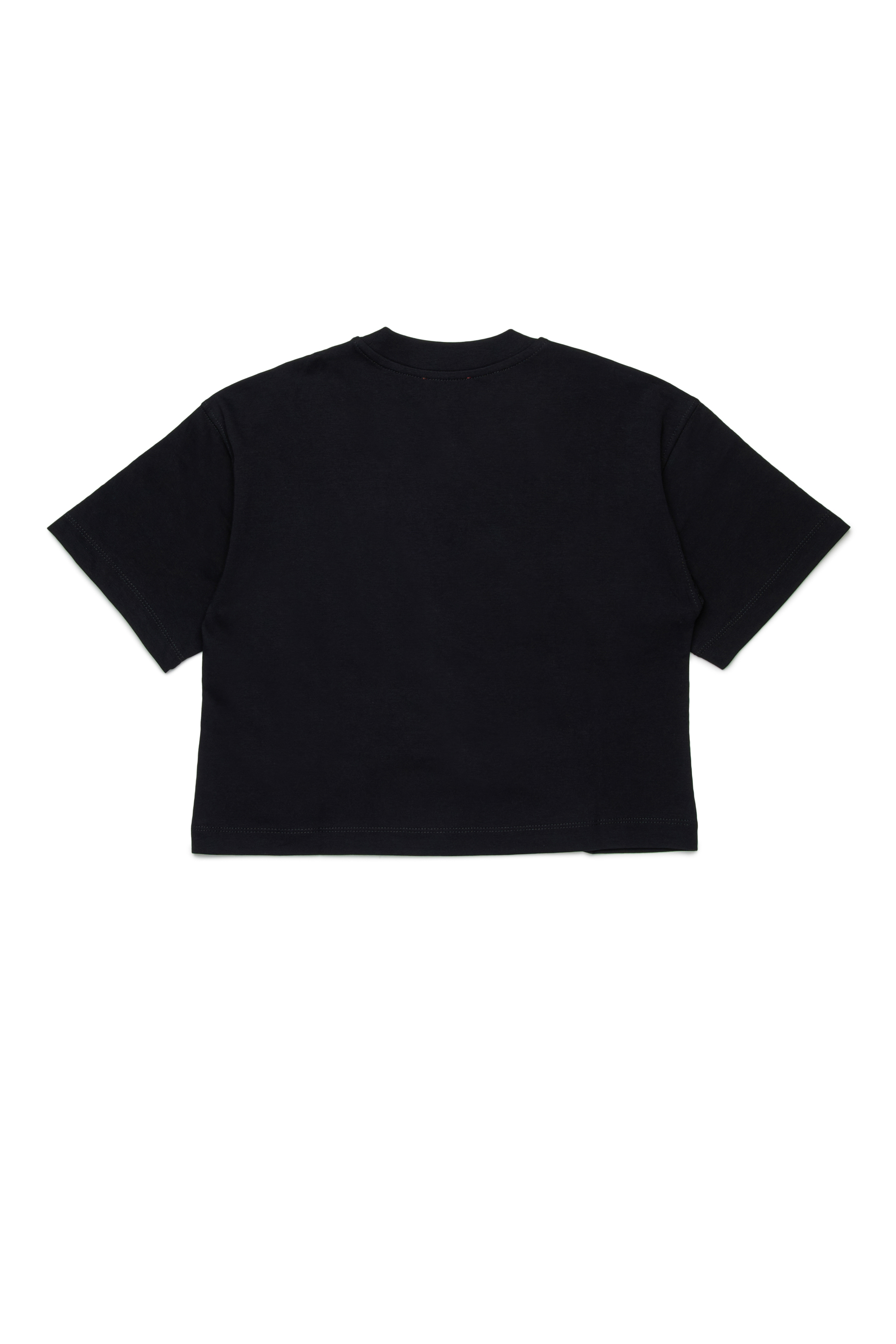 Diesel - TIXAN, Woman's Cotton T-shirt with central logo in Black - 2