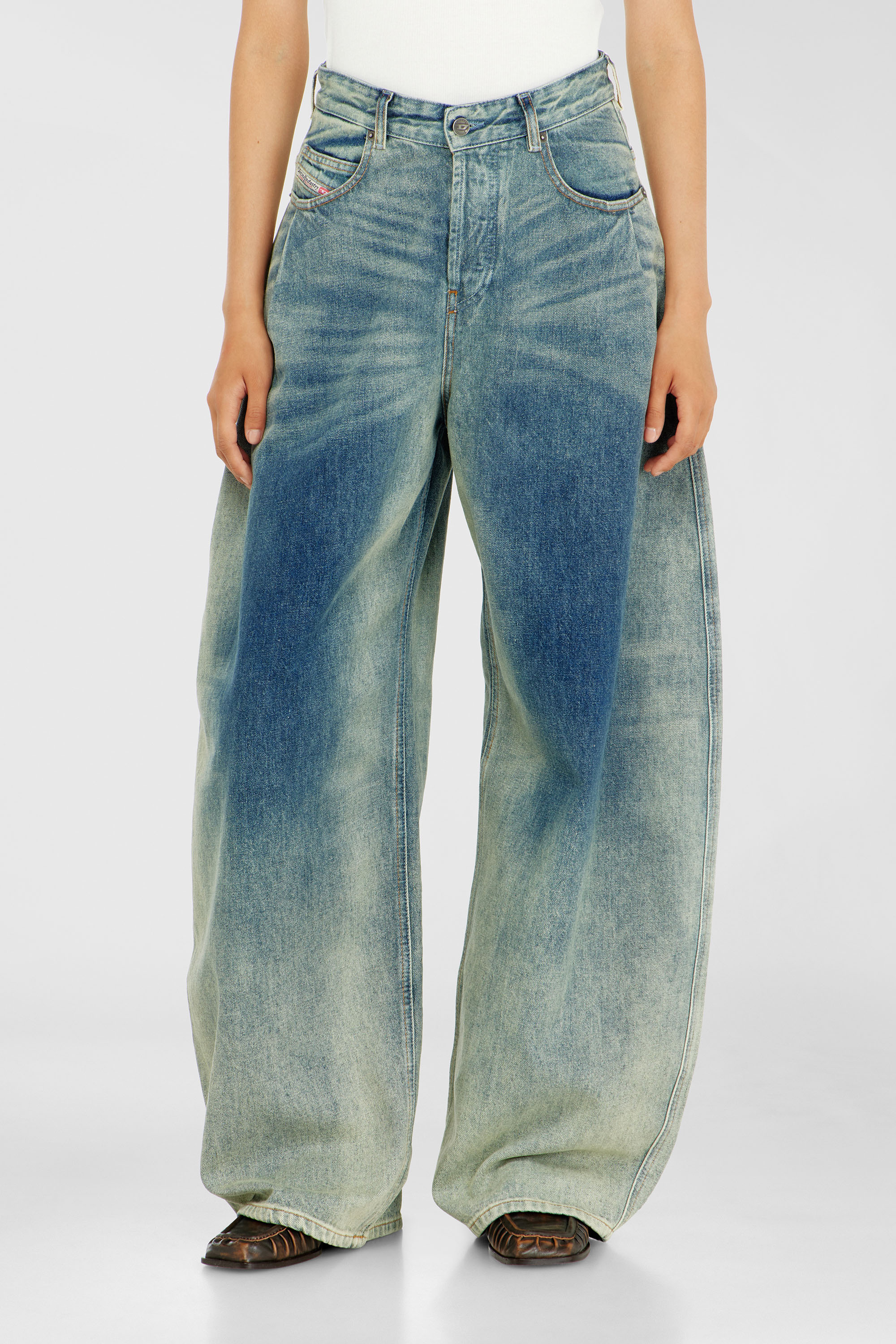 Diesel - Woman's Relaxed Jeans 1987 D-Khelz 007EF, Medium blue - 4