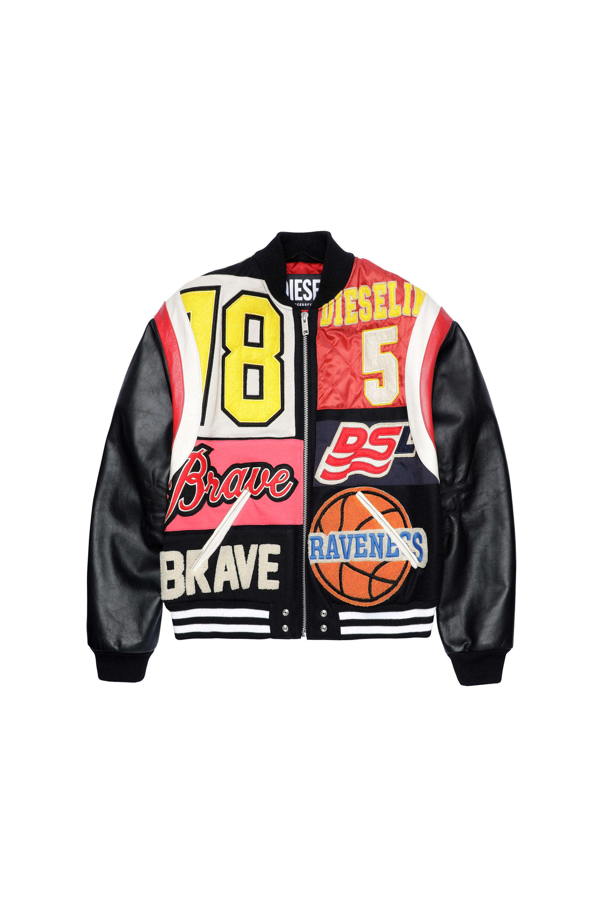 L-KEIR, Black/Red - Leather jackets