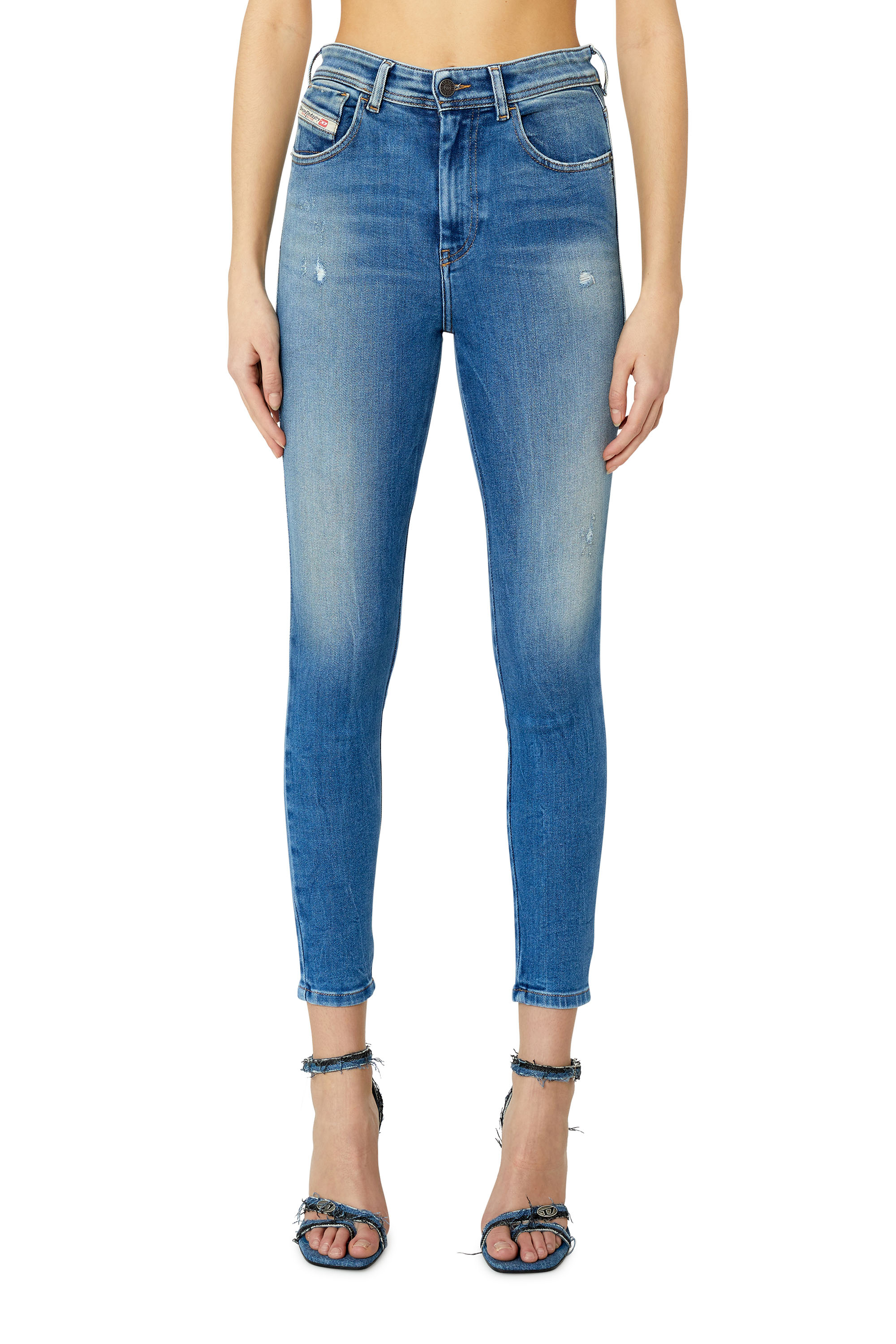 Diesel - 1984 Slandy-High 09E91 Super skinny Jeans, Light Blue - Image 1