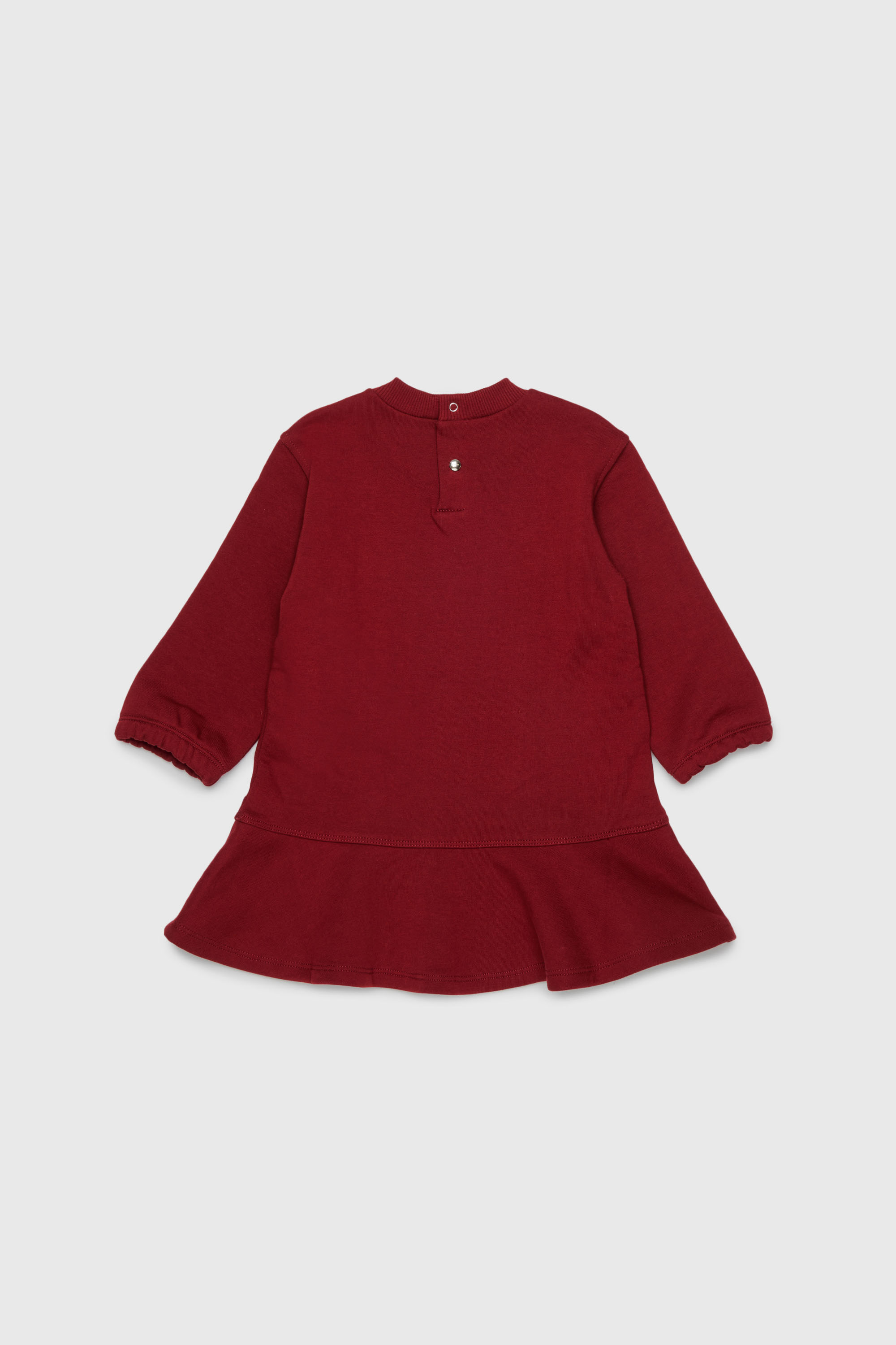 Diesel - DFUMB, Woman's Sweatshirt dress with ruffled hem in Red - 2
