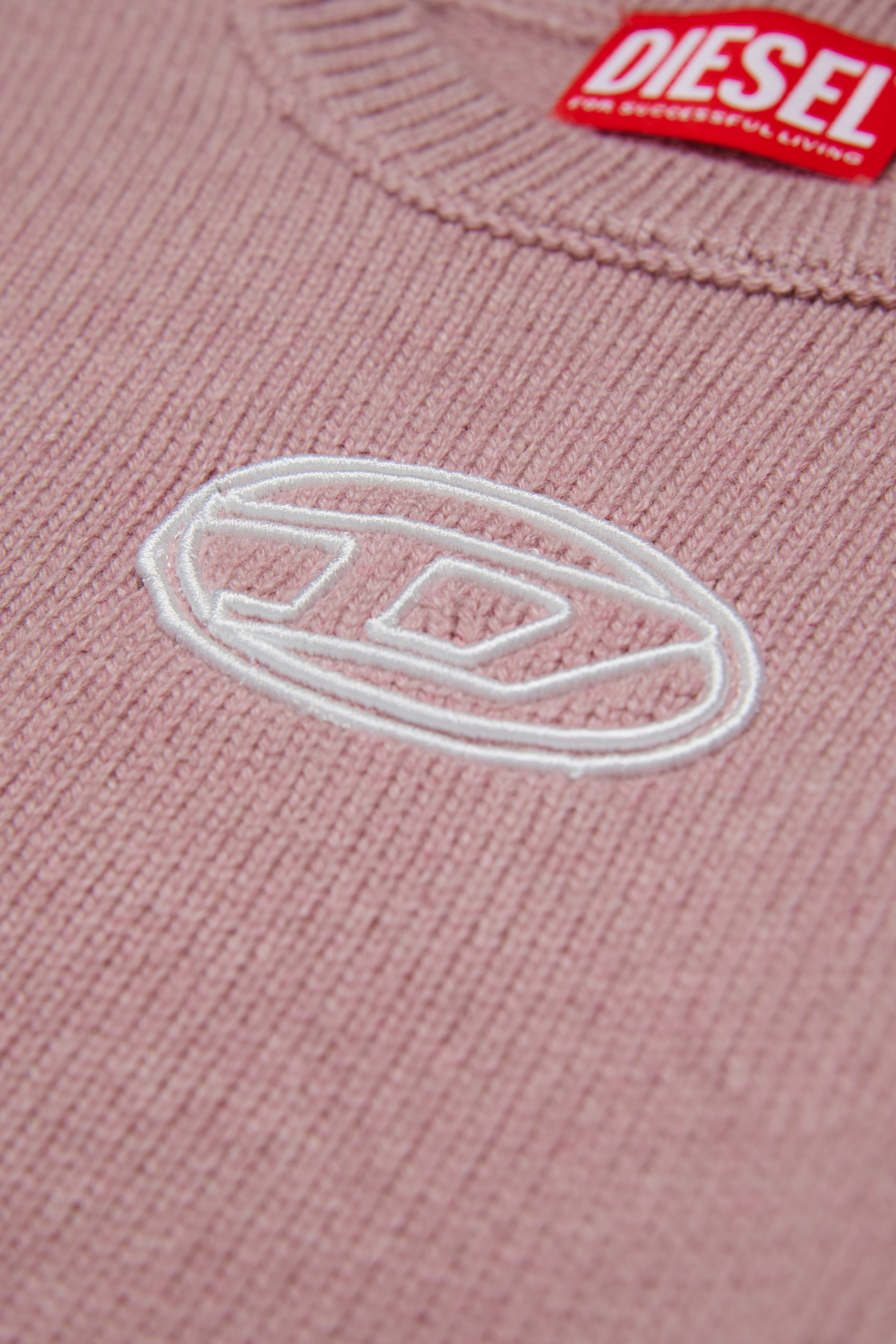 Diesel - KLESSY, Woman's Wool blend sweater with logo in Pink - 4