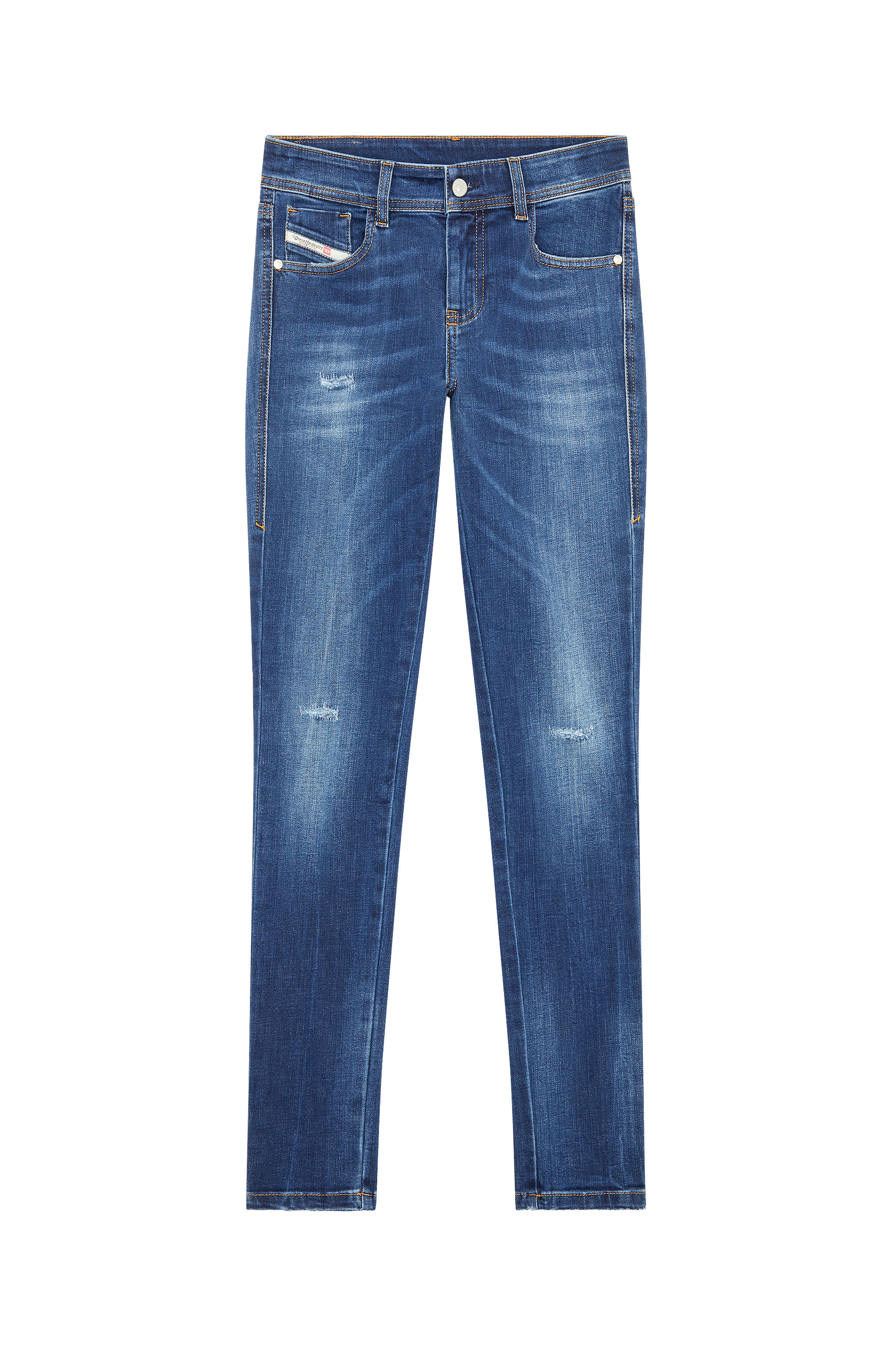 Diesel - 2017 Slandy E09CX Super skinny Jeans, Dark Blue - Image 5