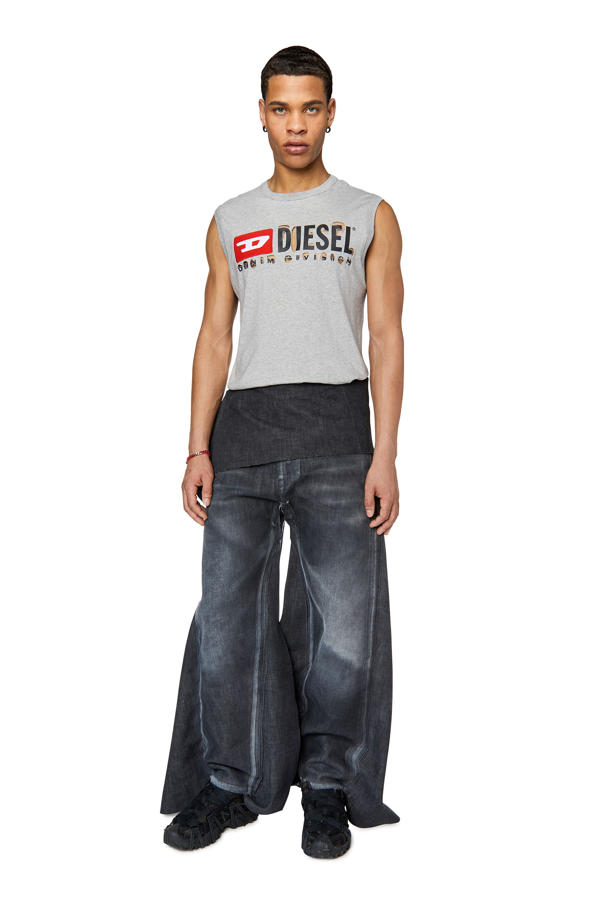 Diesel - 2010 D-Macs 007Q5 Straight Jeans, Black/Dark grey - Image 4