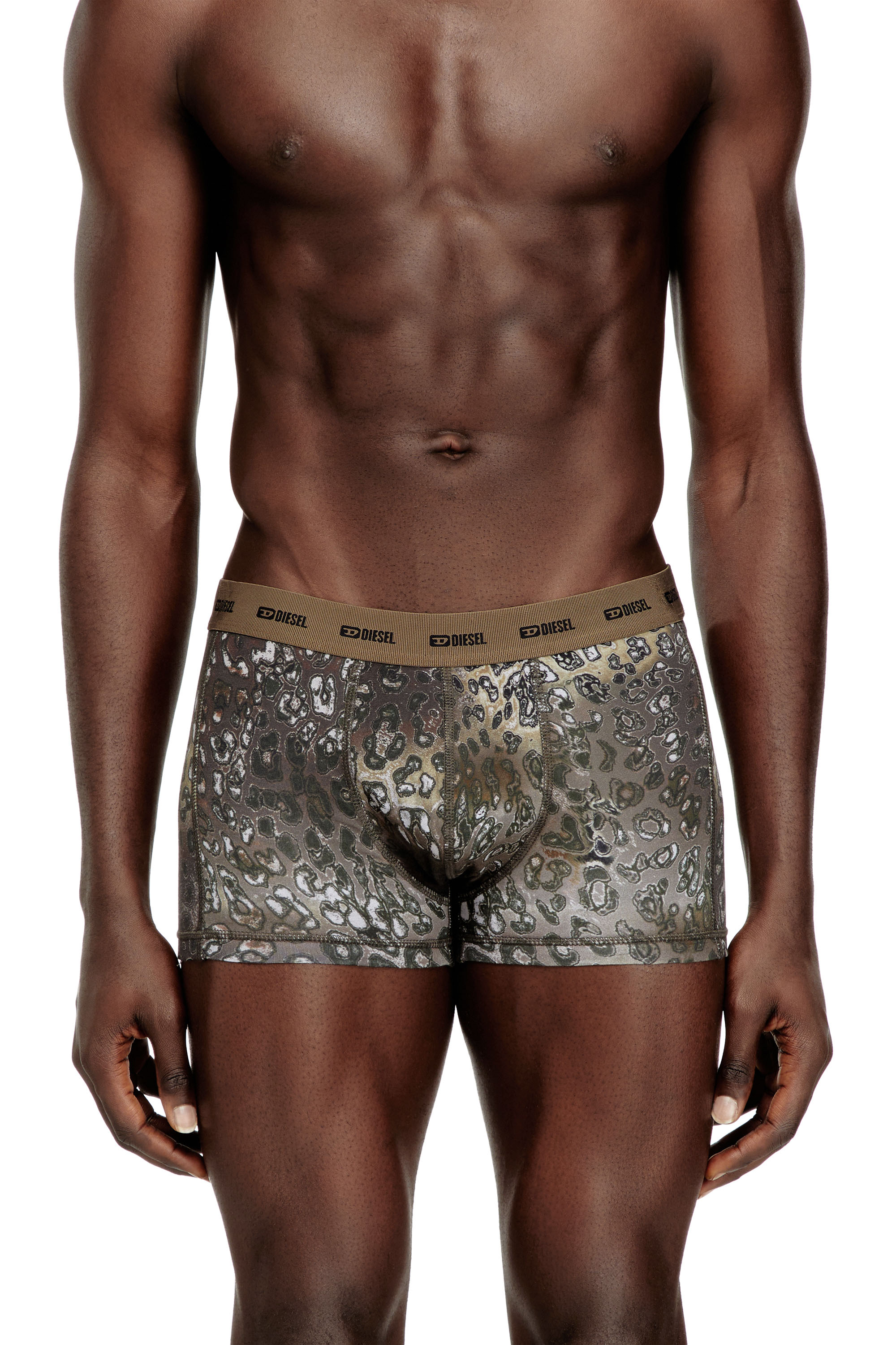 Diesel - DAMIEN-UTLT-3PACK, Man's Three-pack of stretch cotton boxer briefs in Black/Brown - 2