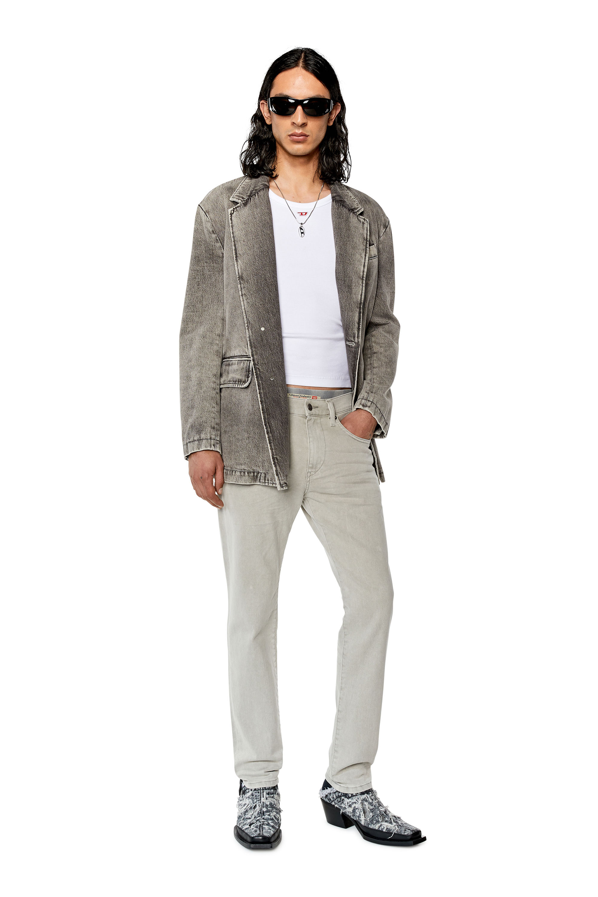 Diesel - Slim Jeans 2019 D-Strukt 0QWTY, Light Grey - Image 4