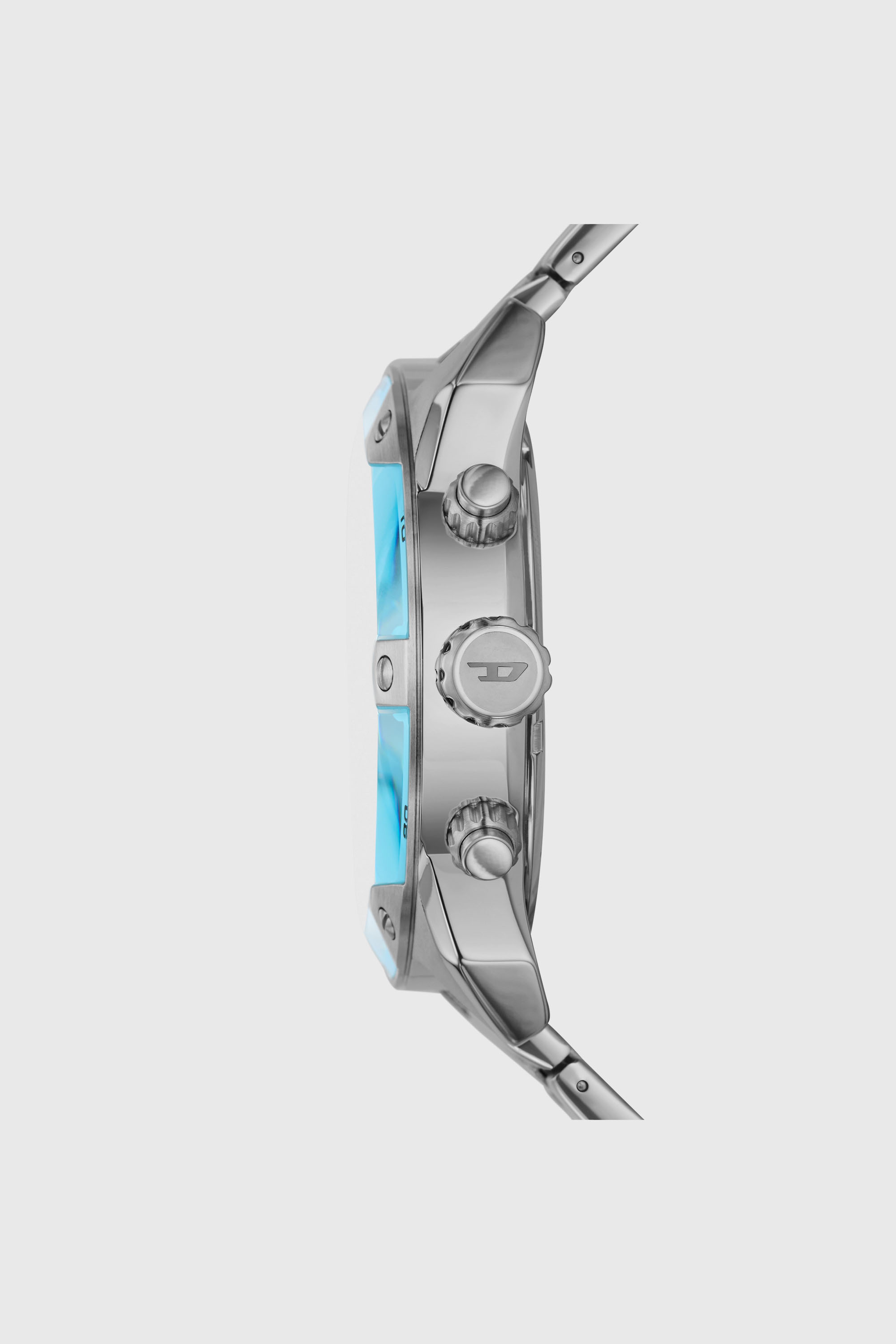 Men's Spiked chronograph stainless steel watch | Silver | Diesel DK