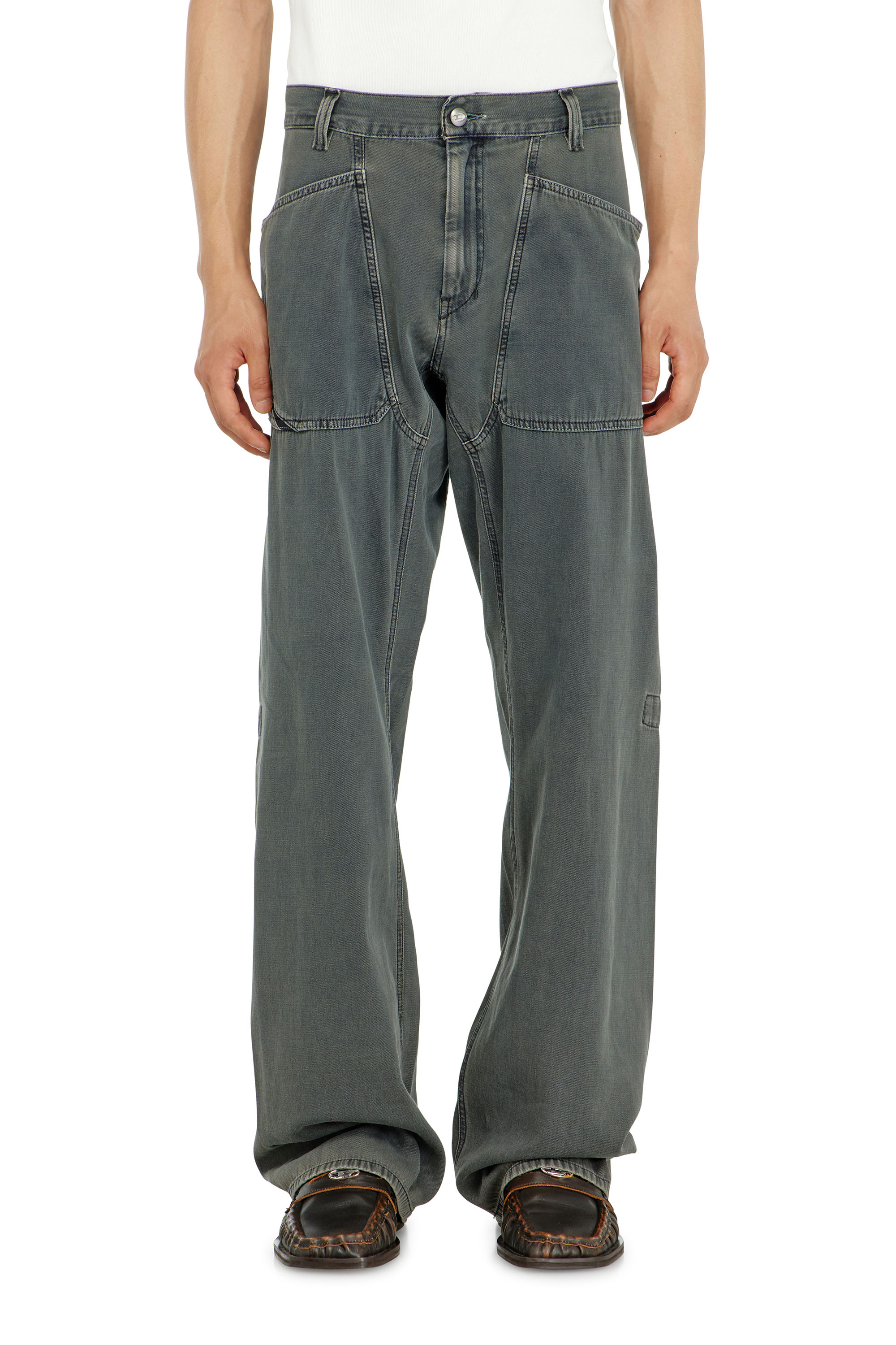 Diesel - Man's Relaxed Jeans D-Zeta 068WR, Grey - 1