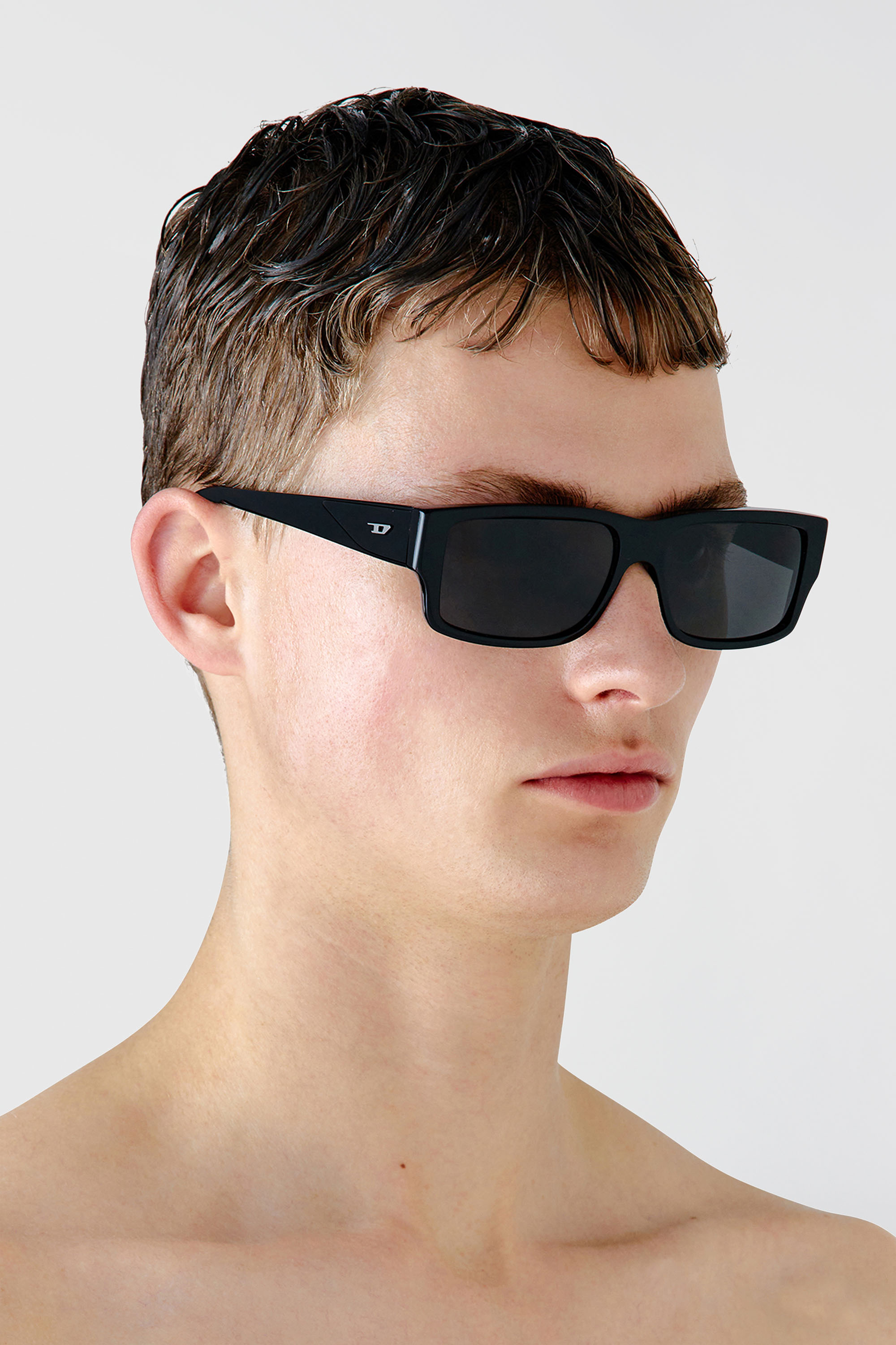 Diesel - 0DL2003 SIZE 57, Man's Rectangle sunglasses in Dark grey - 4