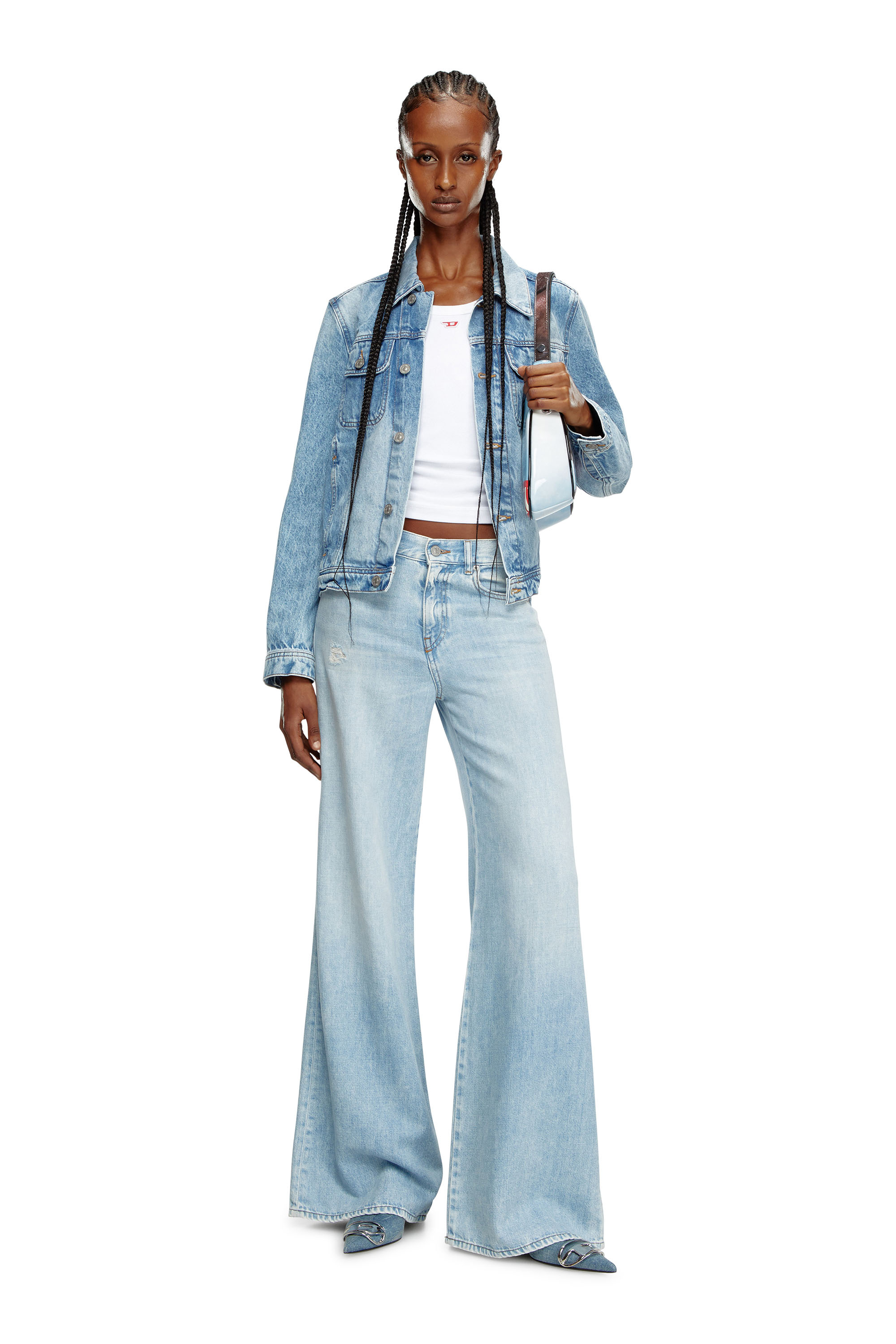 Diesel - Woman's Bootcut and Flare Jeans 1978 D-Akemi 068MQ, Light Blue - 2