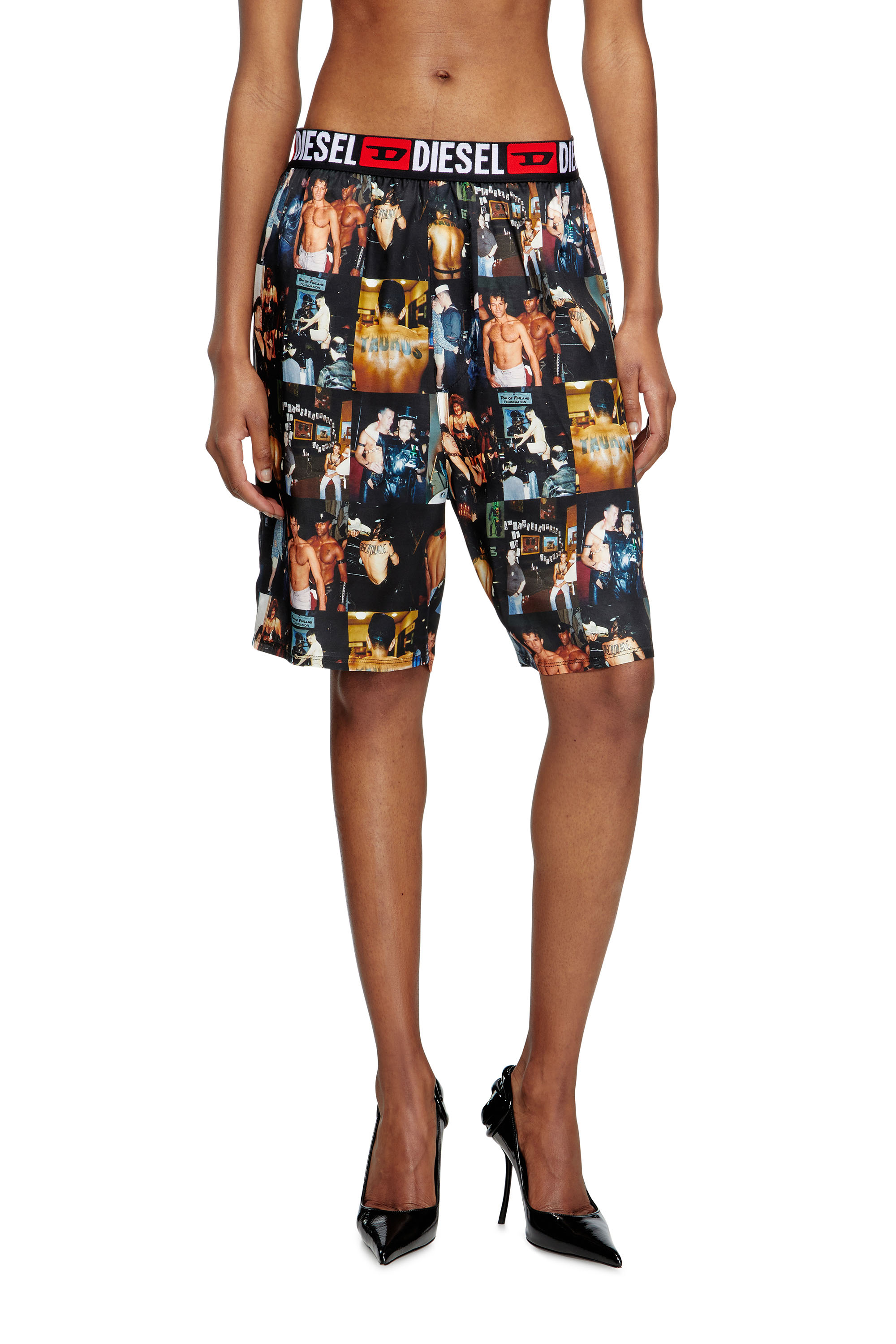 Diesel - PR-P-TOLL-SHOR-TOM25, Unisex's Bowling shirt with graphic prints in Black - 1
