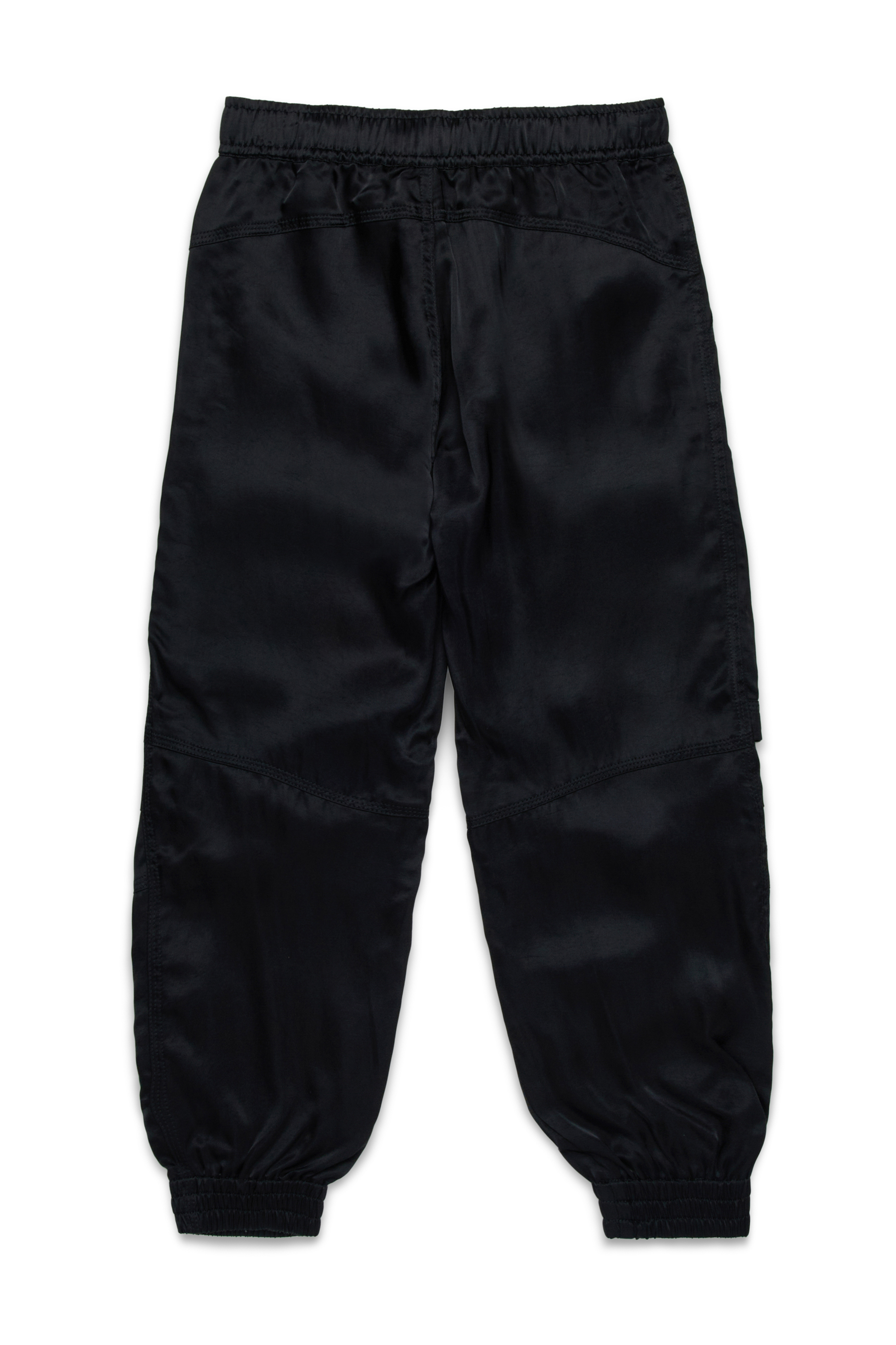 Diesel - PMIRTAS, Woman's Satin cargo pants with Oval D in Black - 2