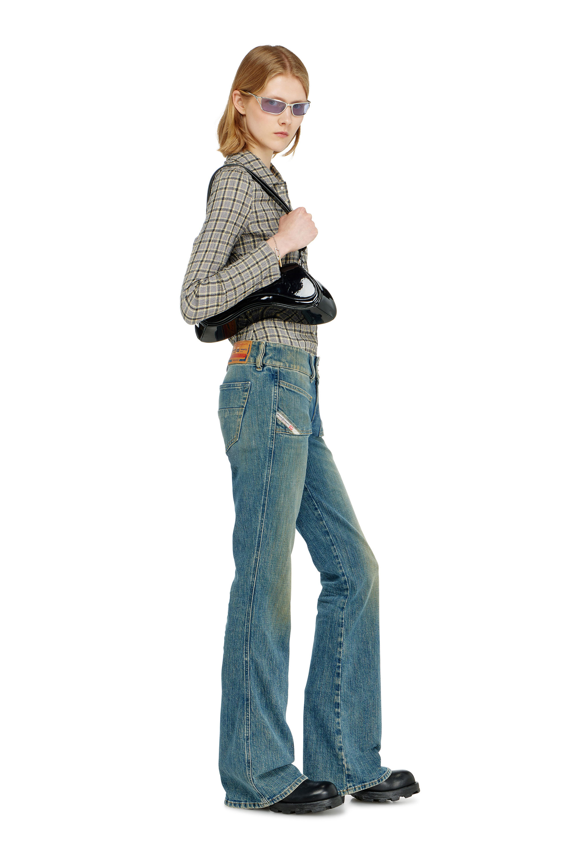 Diesel - Woman's Bootcut Jeans D-Hush 007EJ, Medium blue - 2