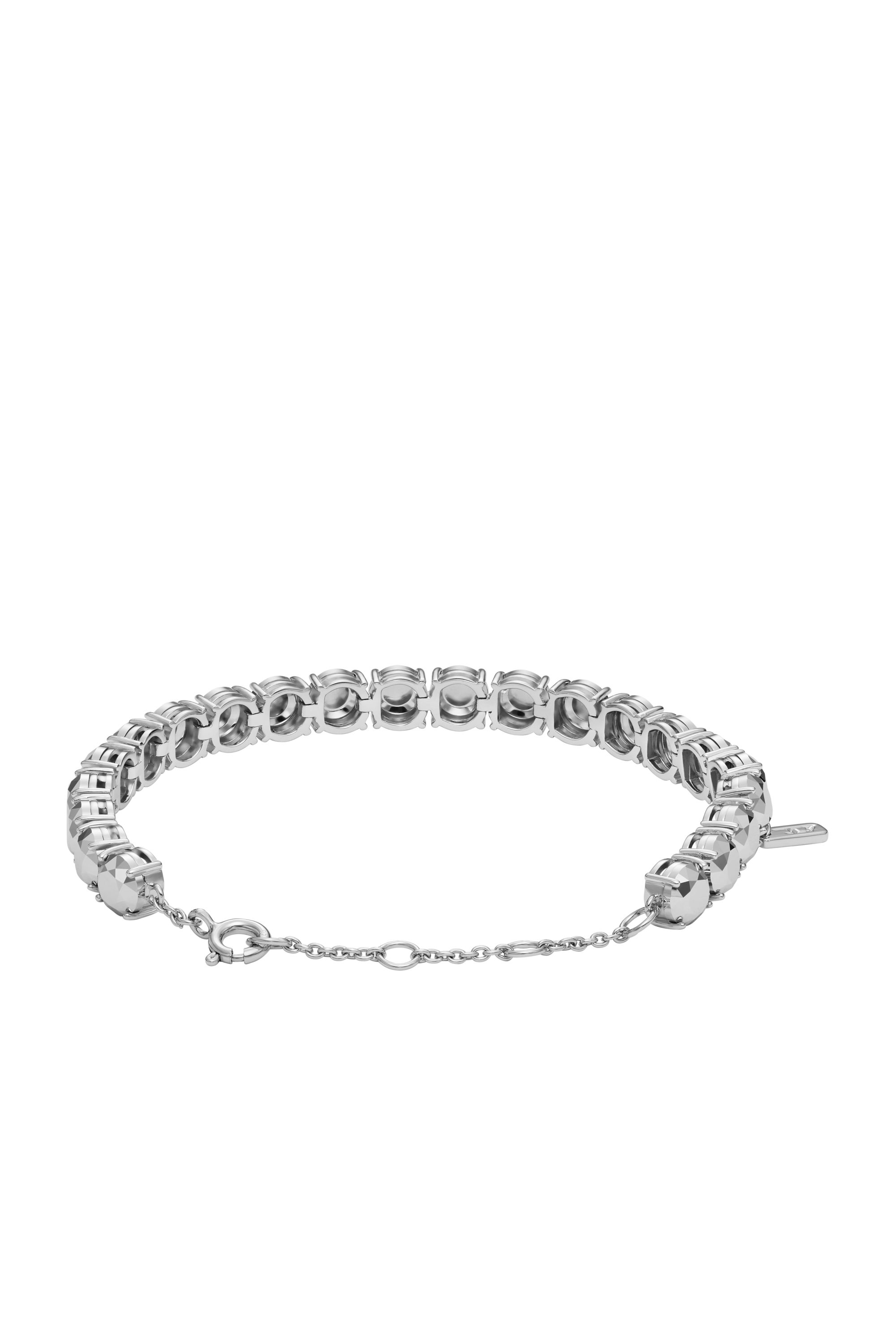 Diesel - DL1354040 STERLING SILVER JEWEL, Unisex's Sterling Silver Diamond Cut Bracelet in Silver - 2