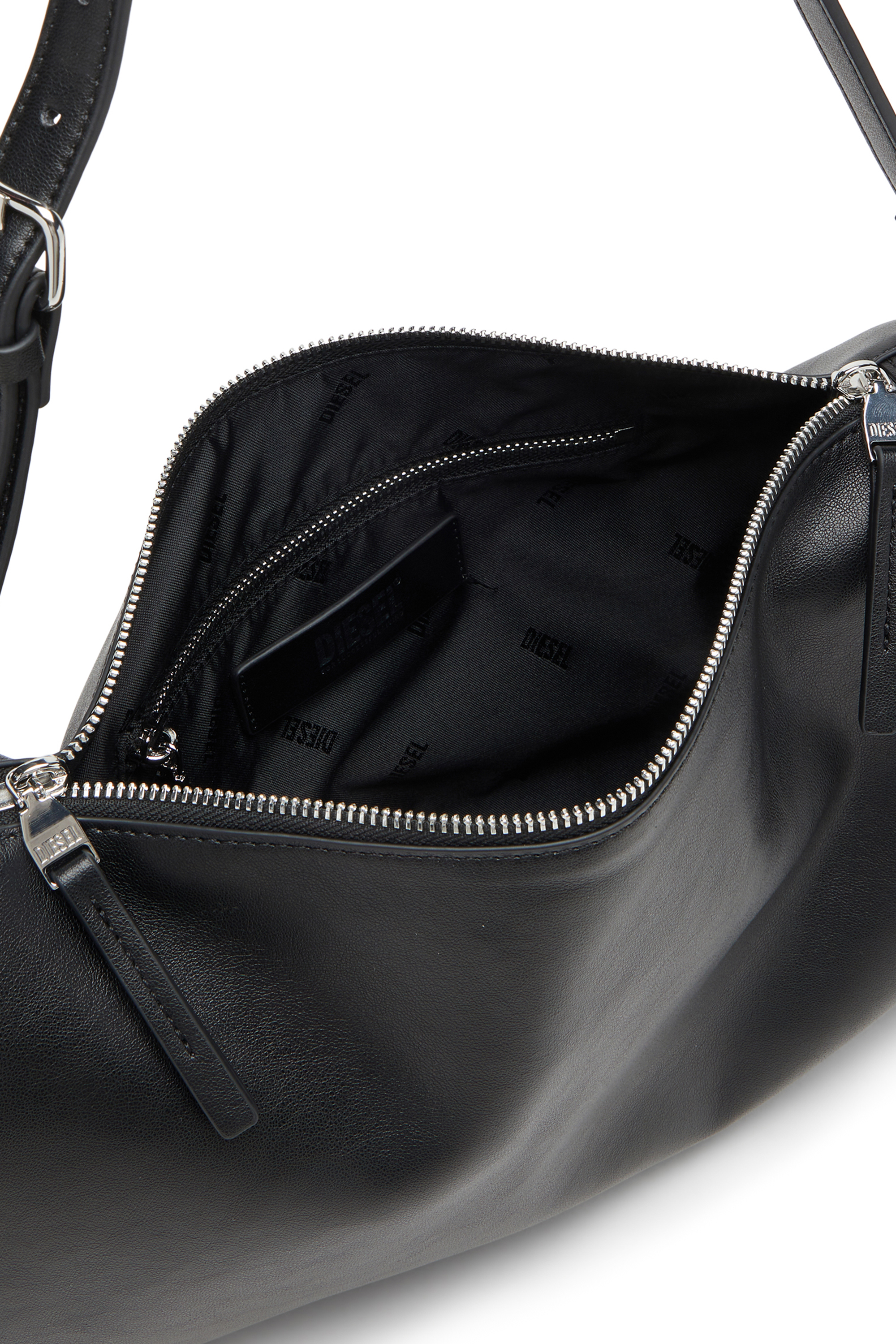 Diesel - LOAD-D SHOULDER BAG X, Unisex's Load-D-Shoulder bag with hard-shell logo sides in Black - 3