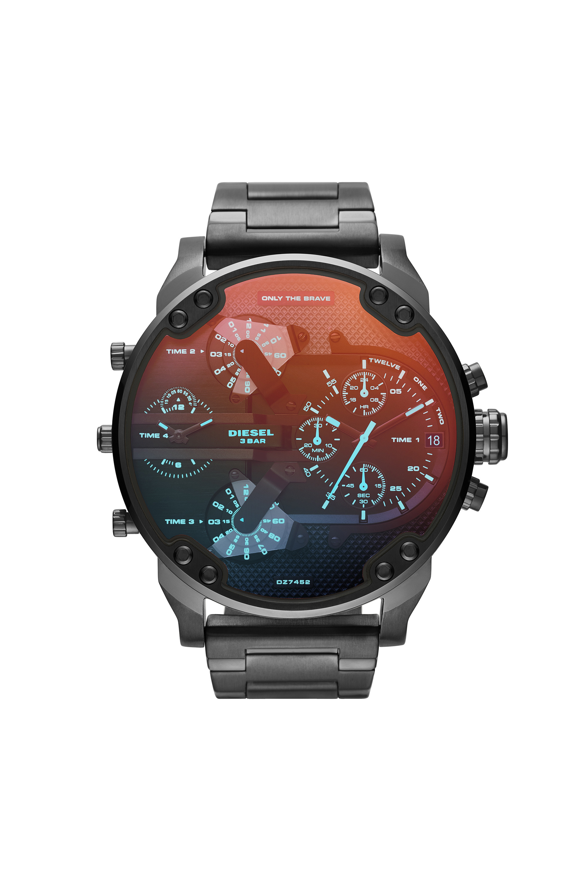 Diesel - DZ7452, Man's Mr. Daddy chronograph gunmetal-tone watch in Black - 1