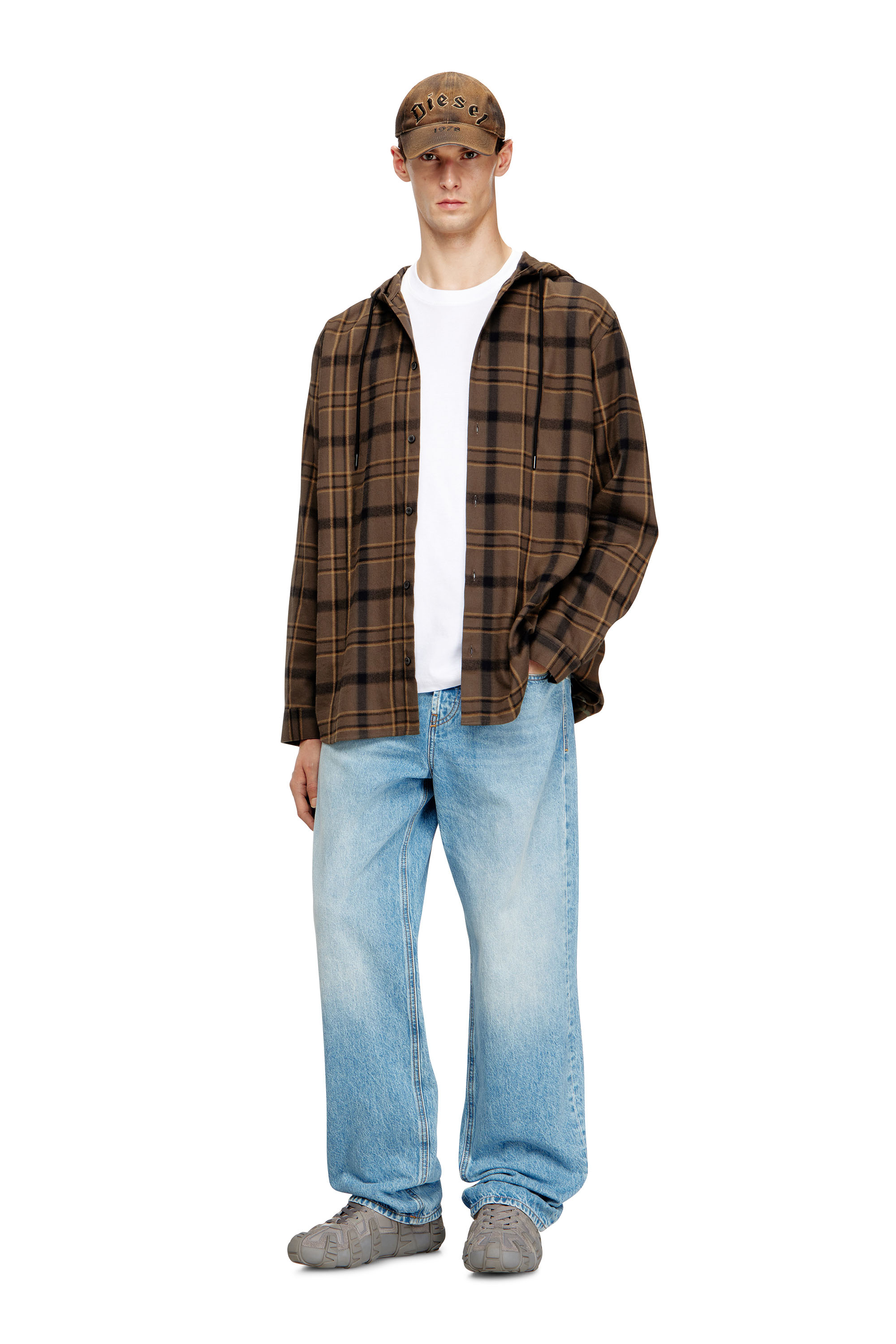 Diesel - T-ADJUST-V5, Man's Regular cotton T-shirt with puff print in White - 2