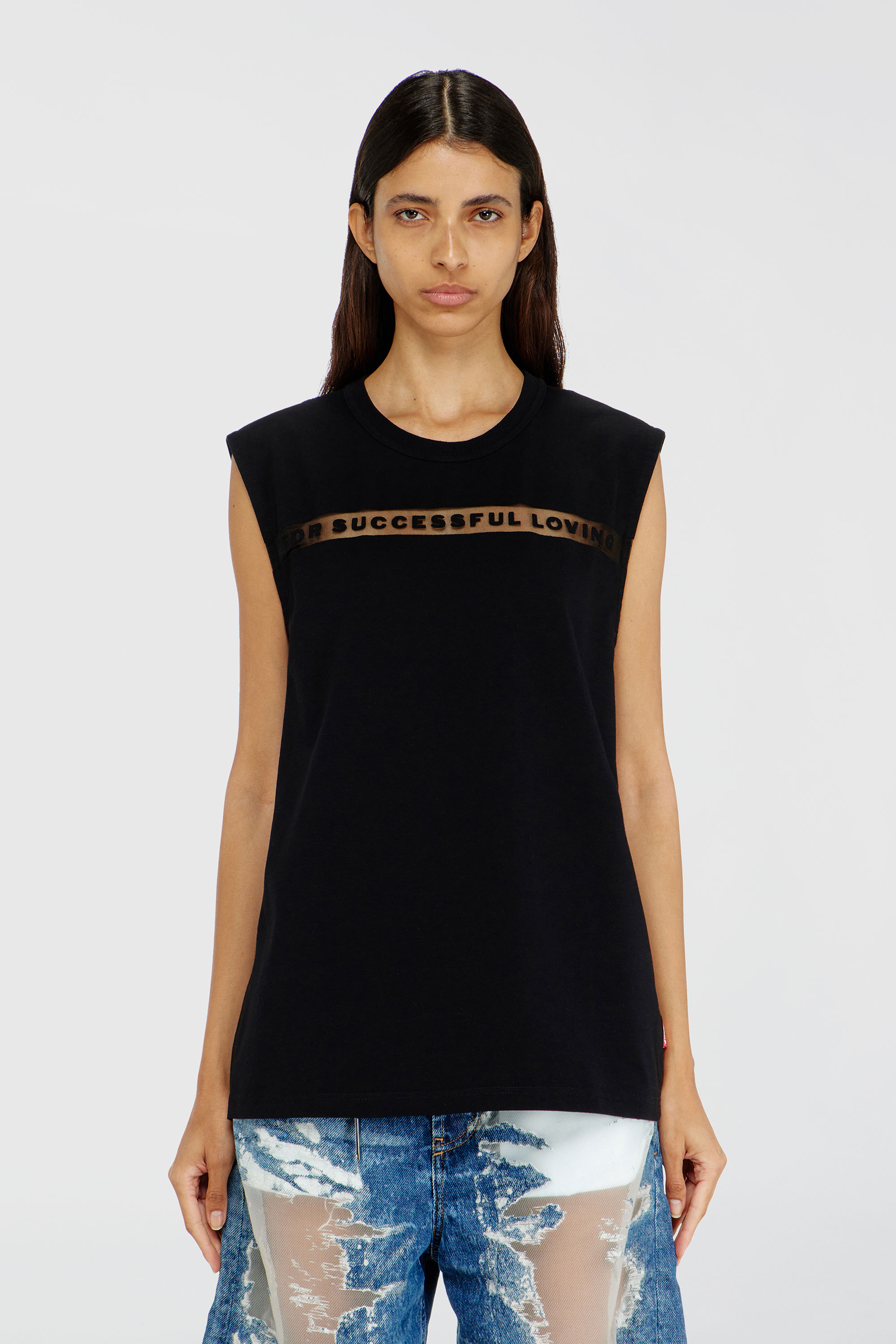 Diesel - PR-T-NORM-BISC-MATI-R, Unisex's Tank top with For Successful Loving logo in Black - 6