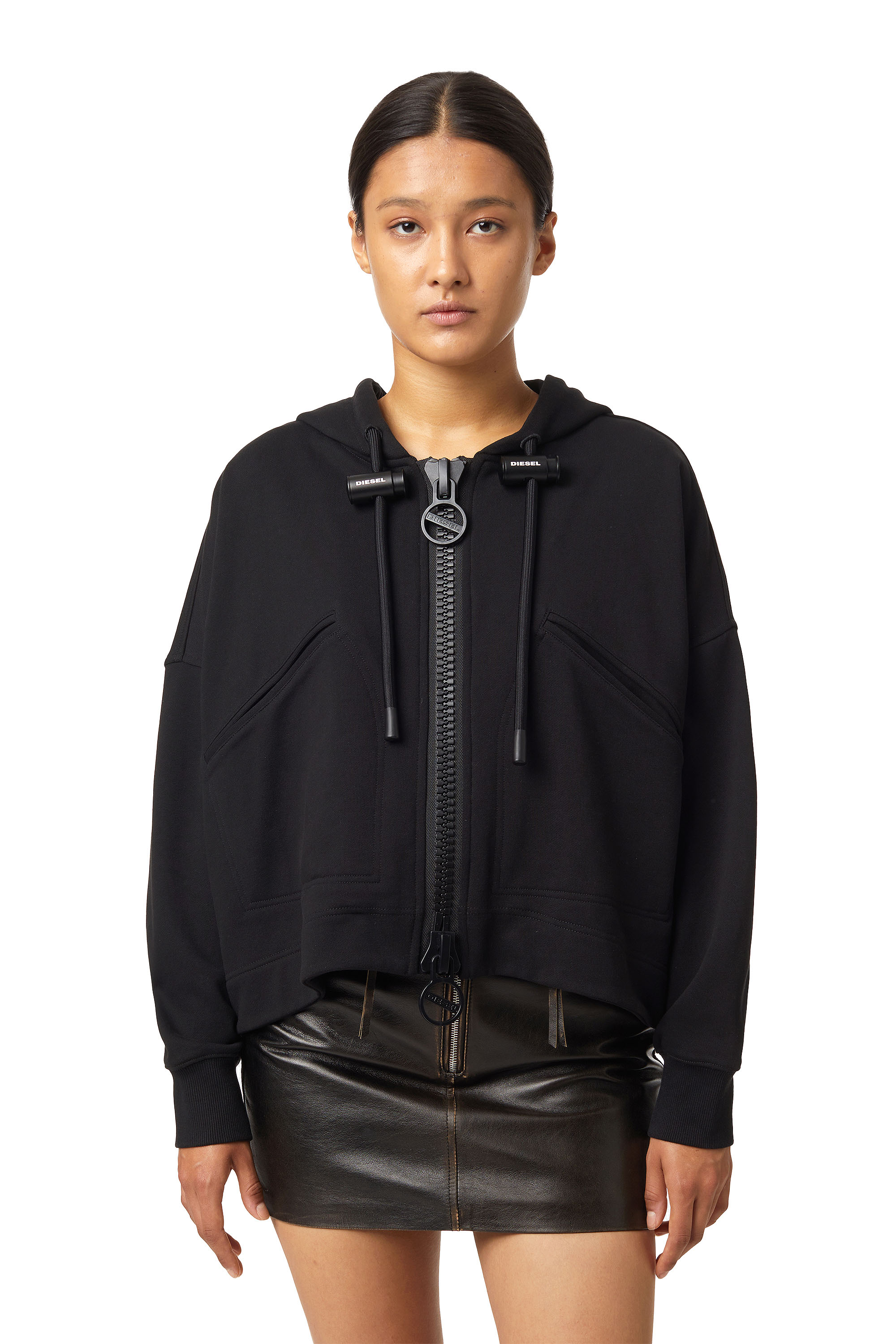 F-CROPPY-ZIP, Black - Sweaters